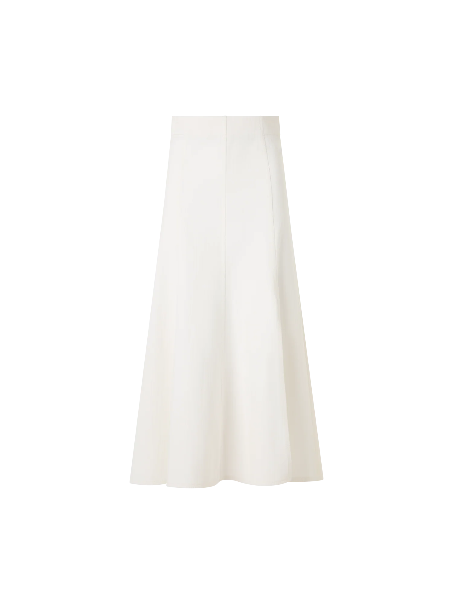 Flared Cotton-Stretch Denim Midi Skirt
