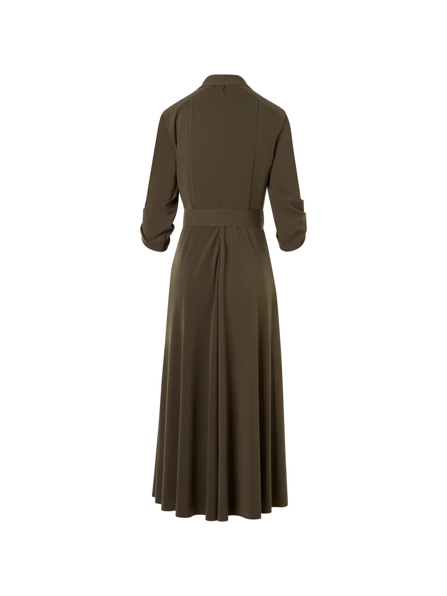 Flared Lasercut-Crêpe Midi Dress - Image 3