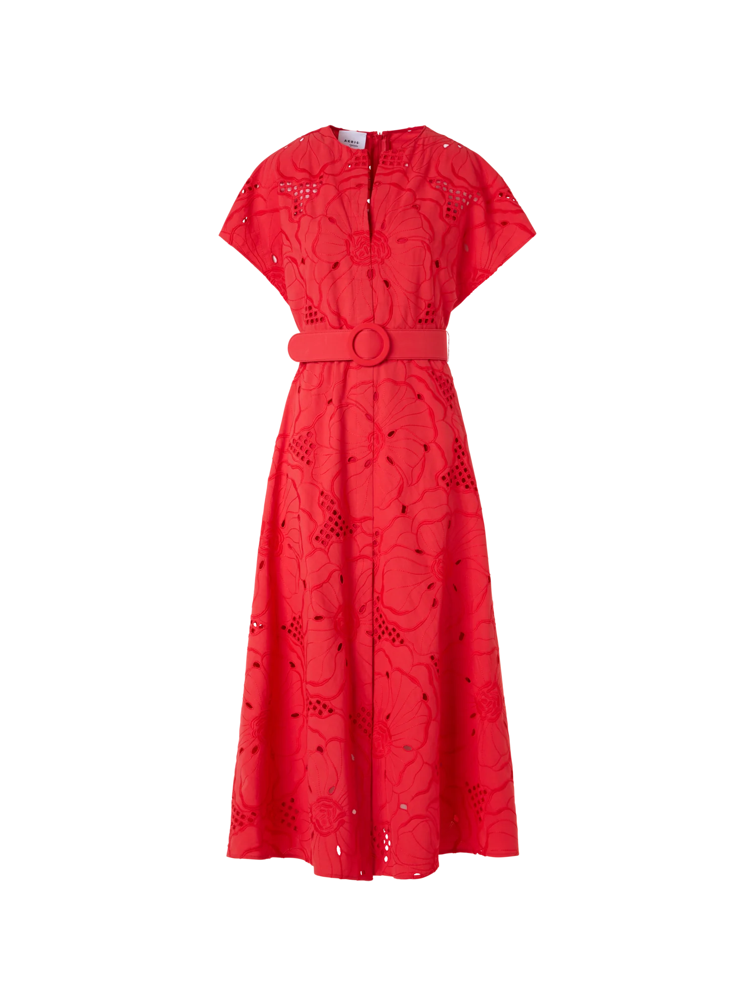 Flower Eyelet Midi Dress