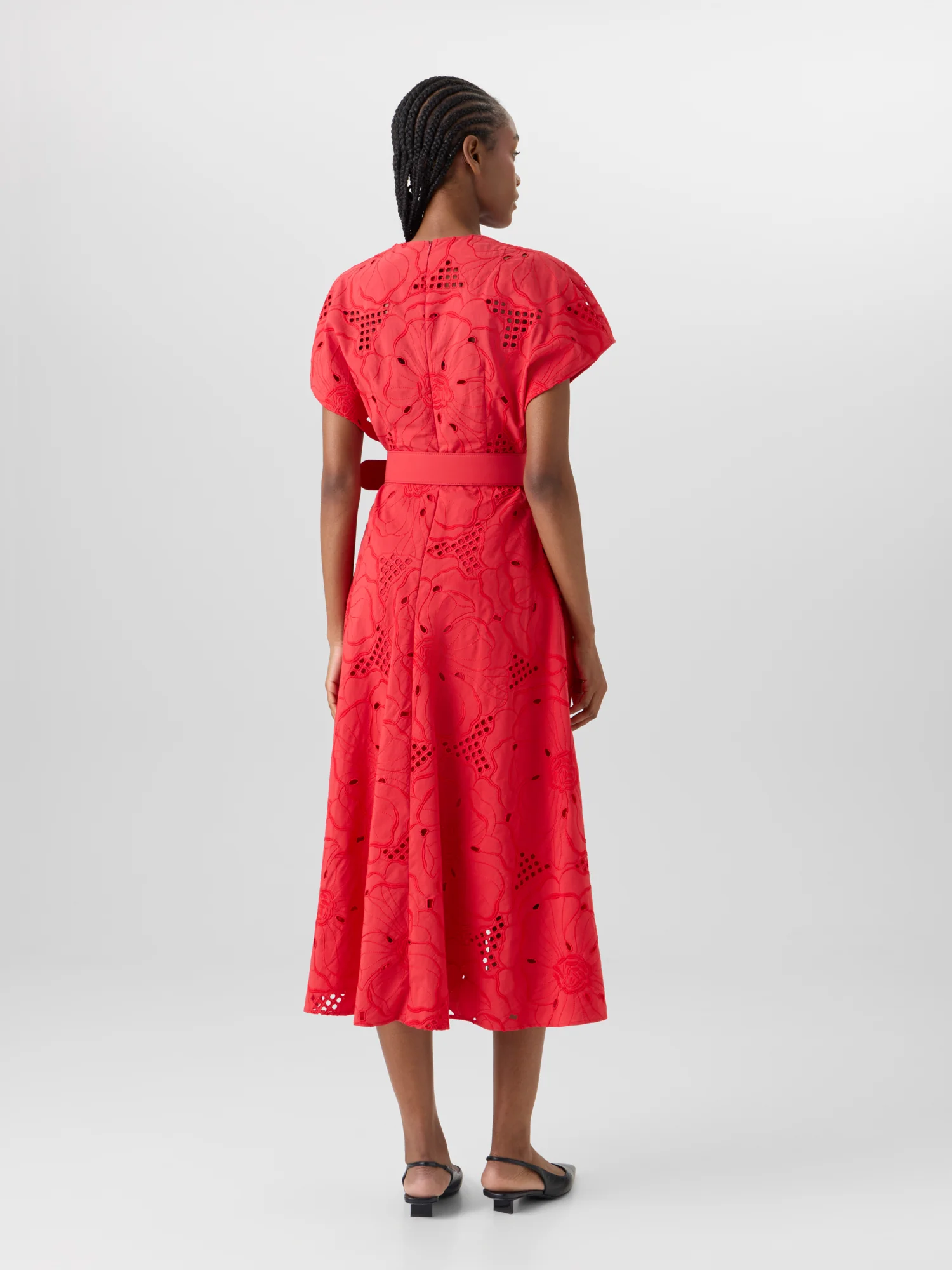 Flower Eyelet Midi Dress - Image 6