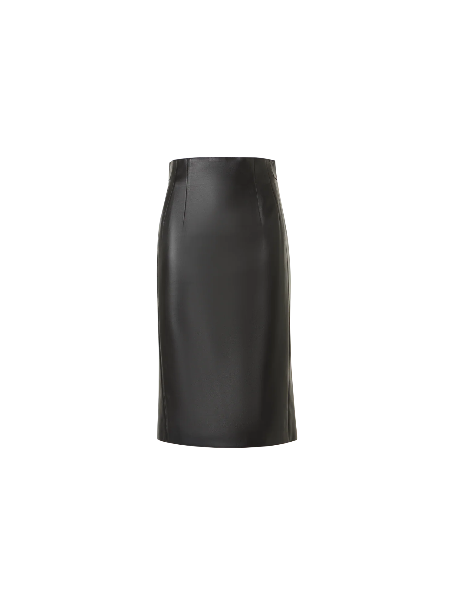 High-Waist Lamb-Nappa Leather Pencil Skirt