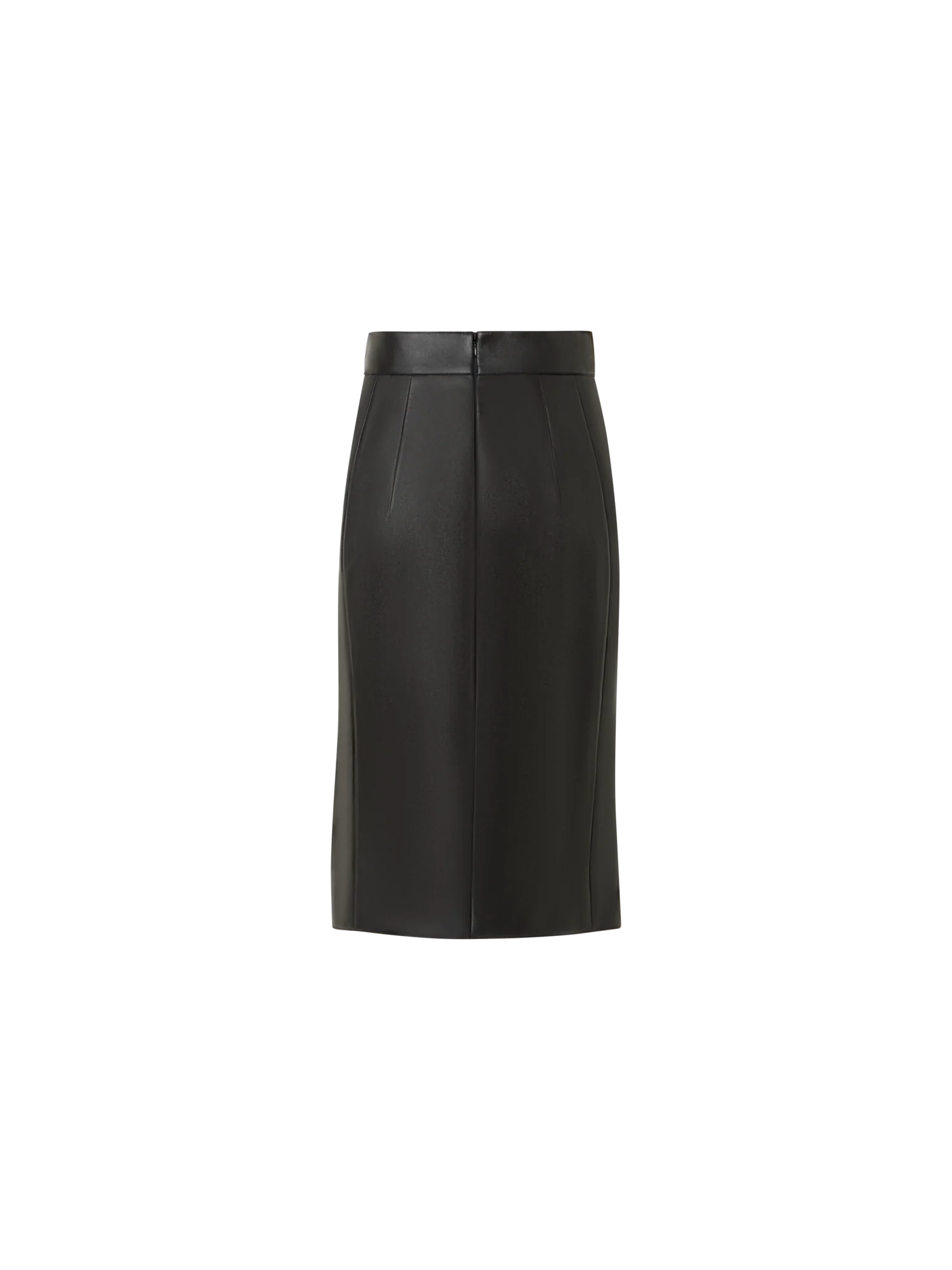 High-Waist Lamb-Nappa Leather Pencil Skirt - Image 6