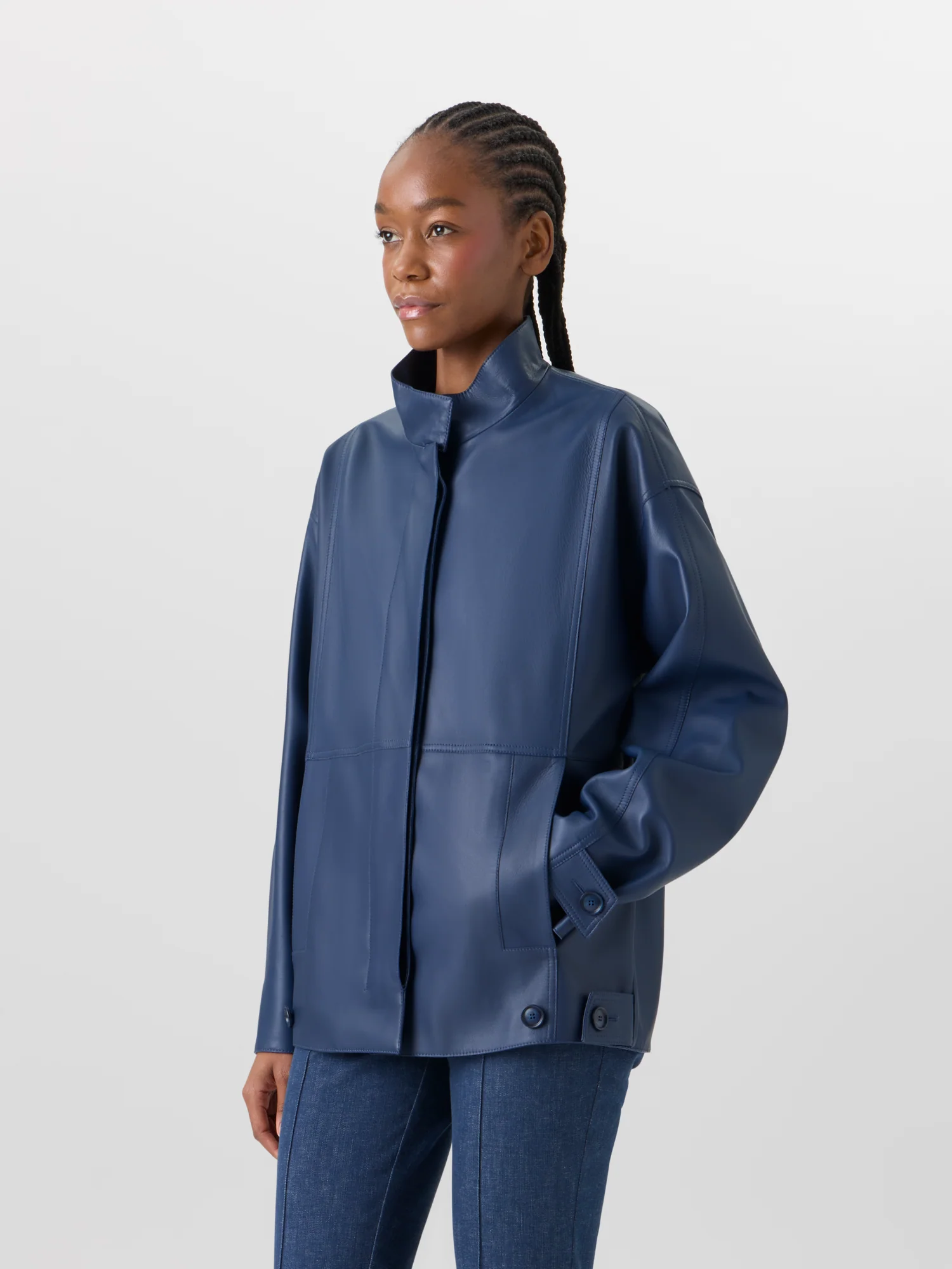 Huma Jacket in Lacquered Leather - Image 4