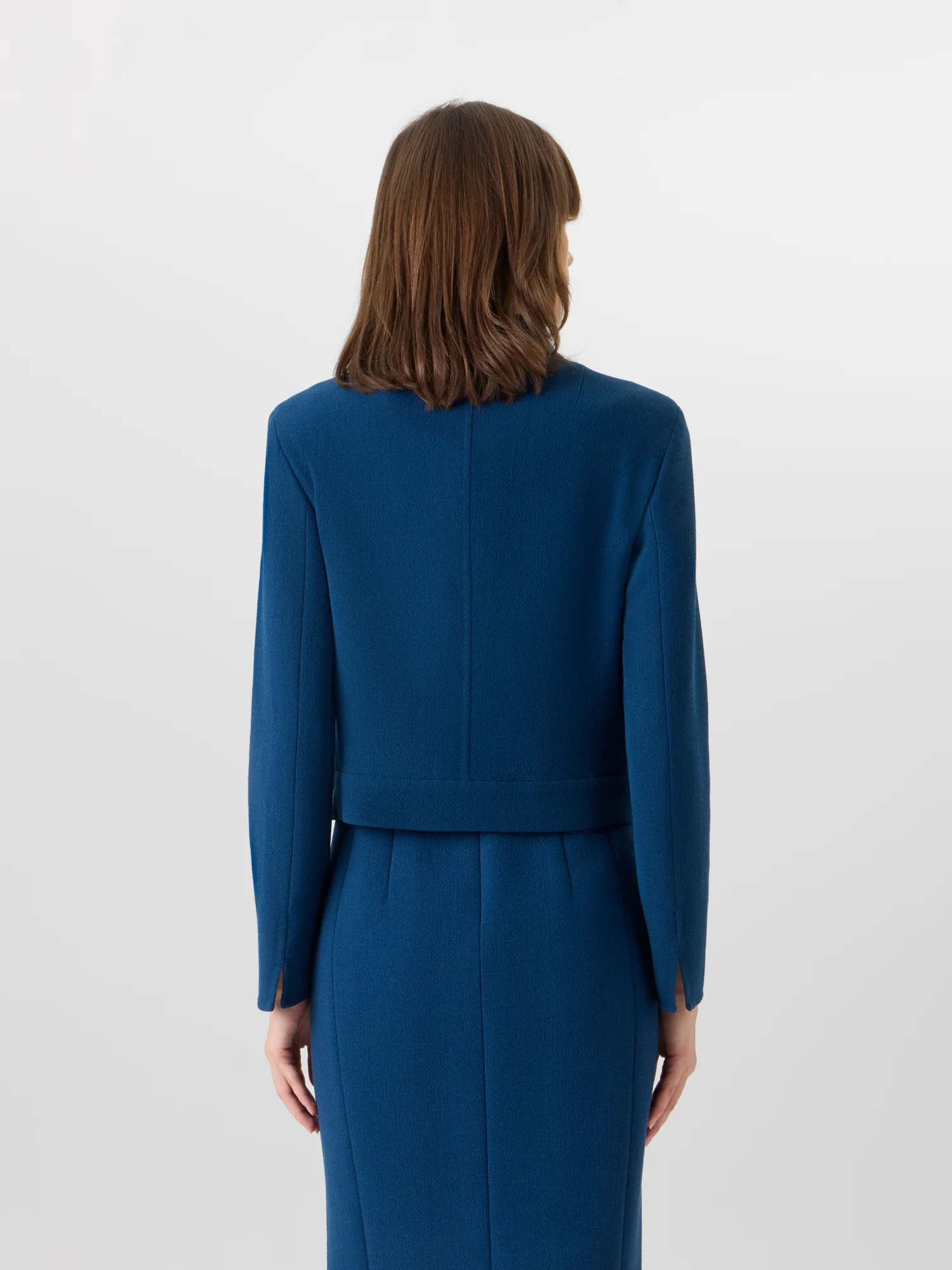Kato Short Jacket in Wool-Crêpe Double-Face - Image 6