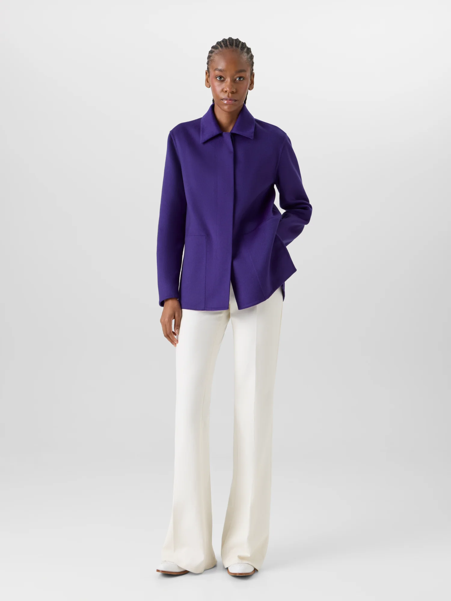 Laars Long Jacket in Cashmere Double-Face - Image 2