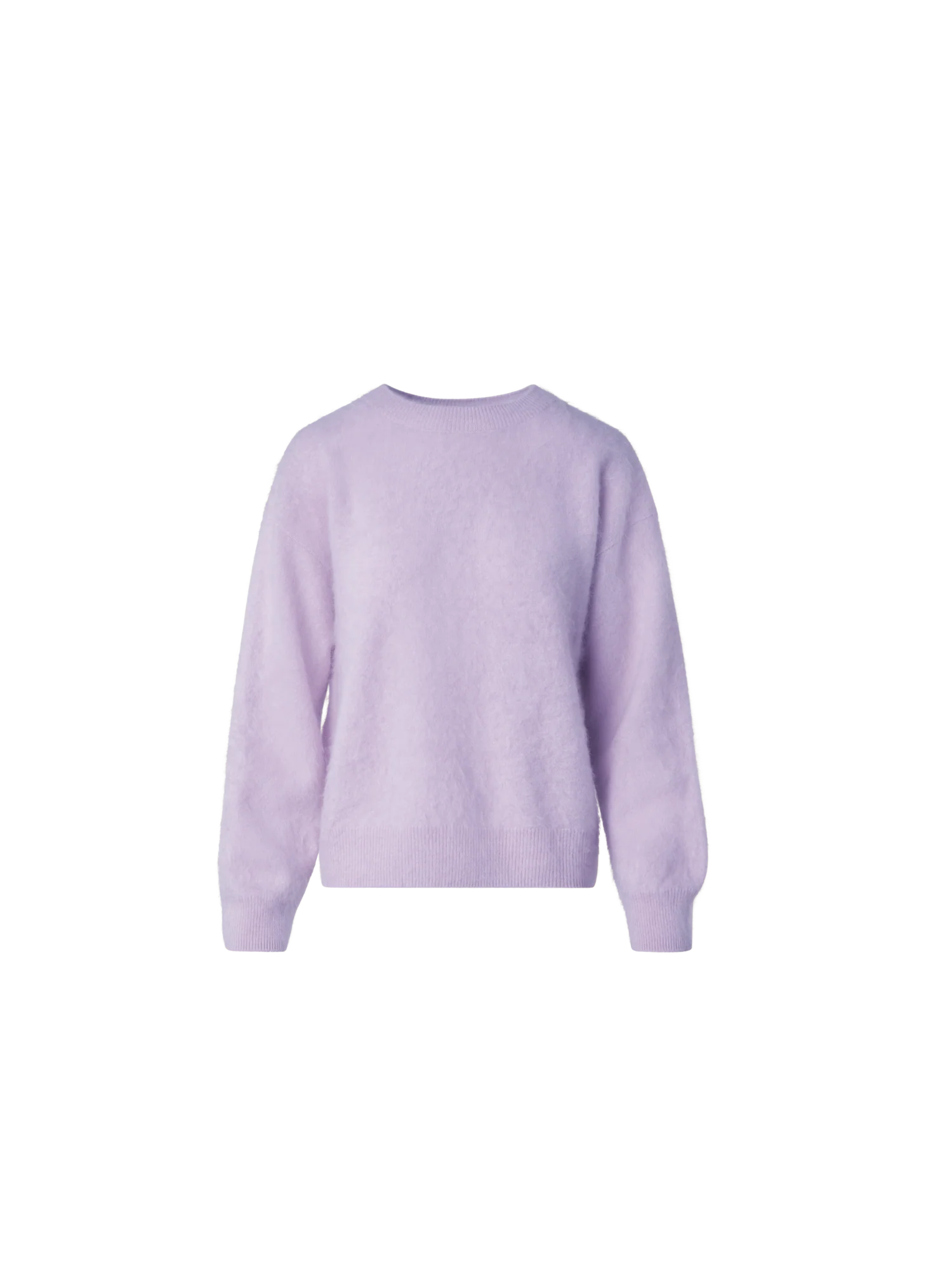 Long-Sleeve Brushed Cashmere Knit Sweater