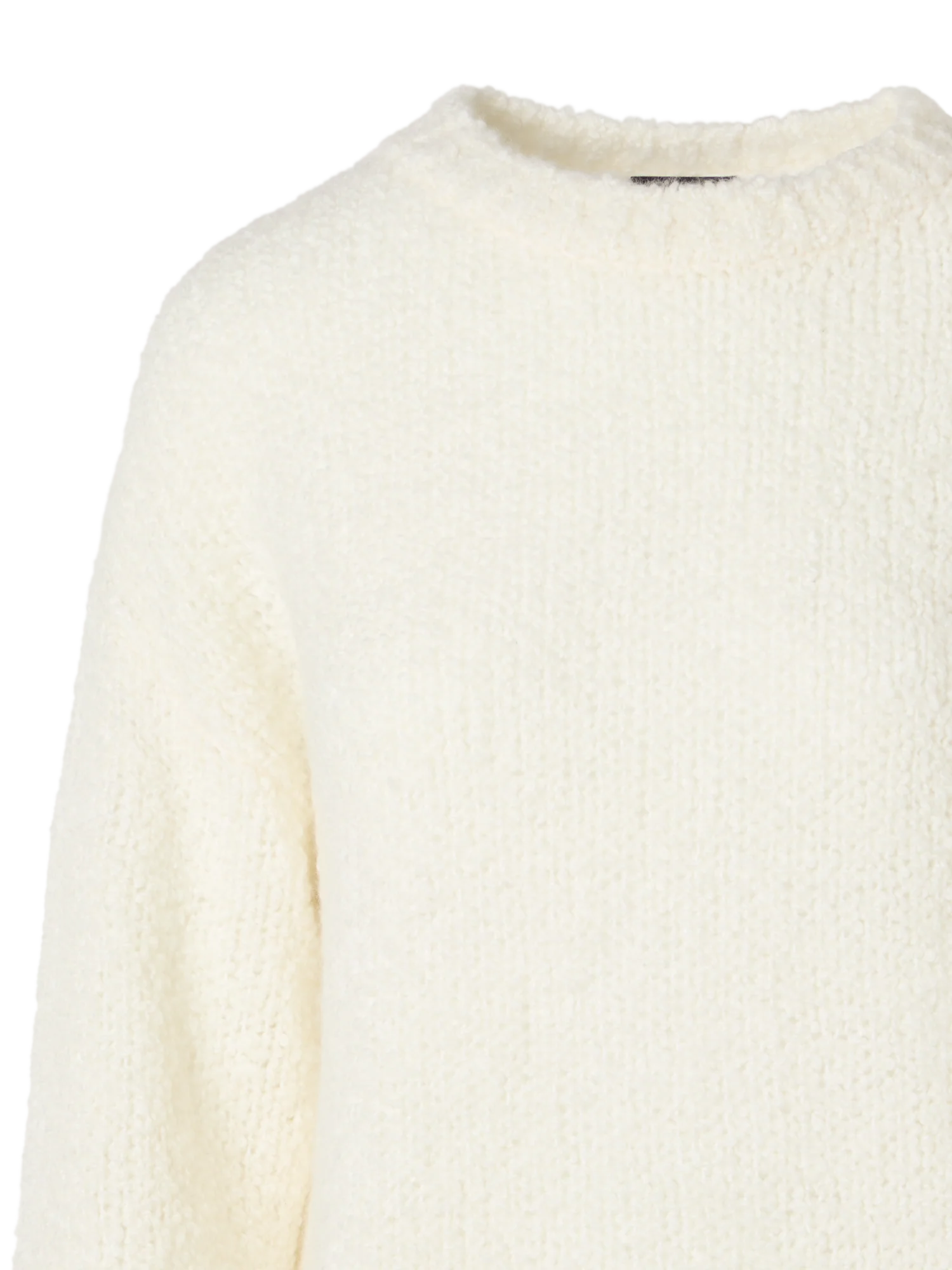 Long-Sleeve Cashmere-Silk Bouclé Knit Sweater - Image 3