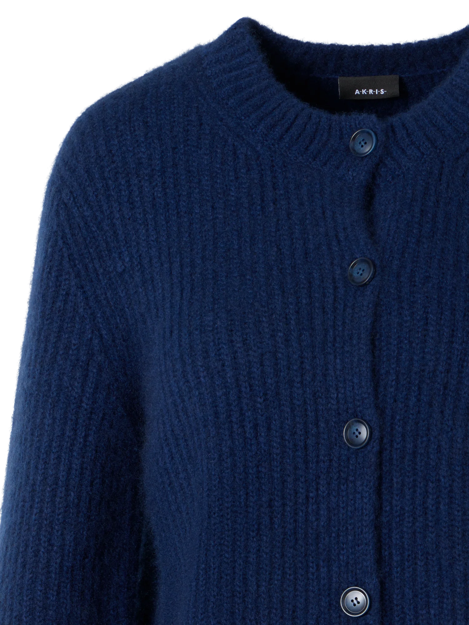 Long-Sleeve Cashmere-Silk Knit Cardigan - Image 3