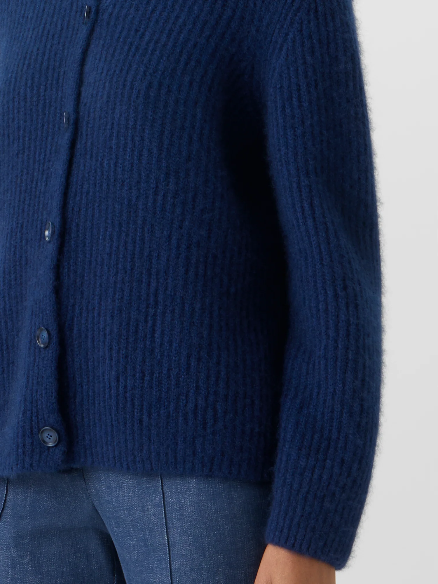 Long-Sleeve Cashmere-Silk Knit Cardigan - Image 5