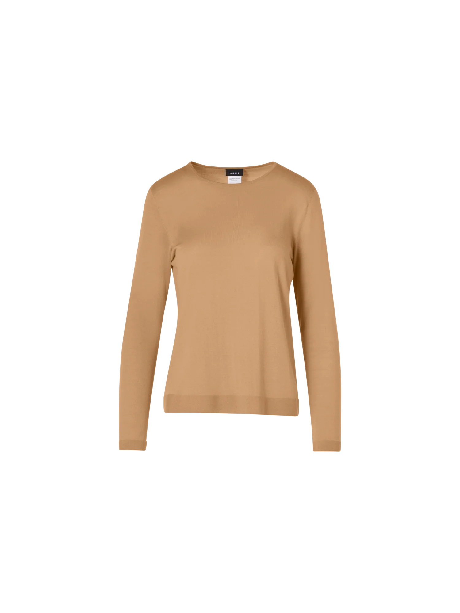 Long-Sleeve Cashmere-Silk Knit Sweater