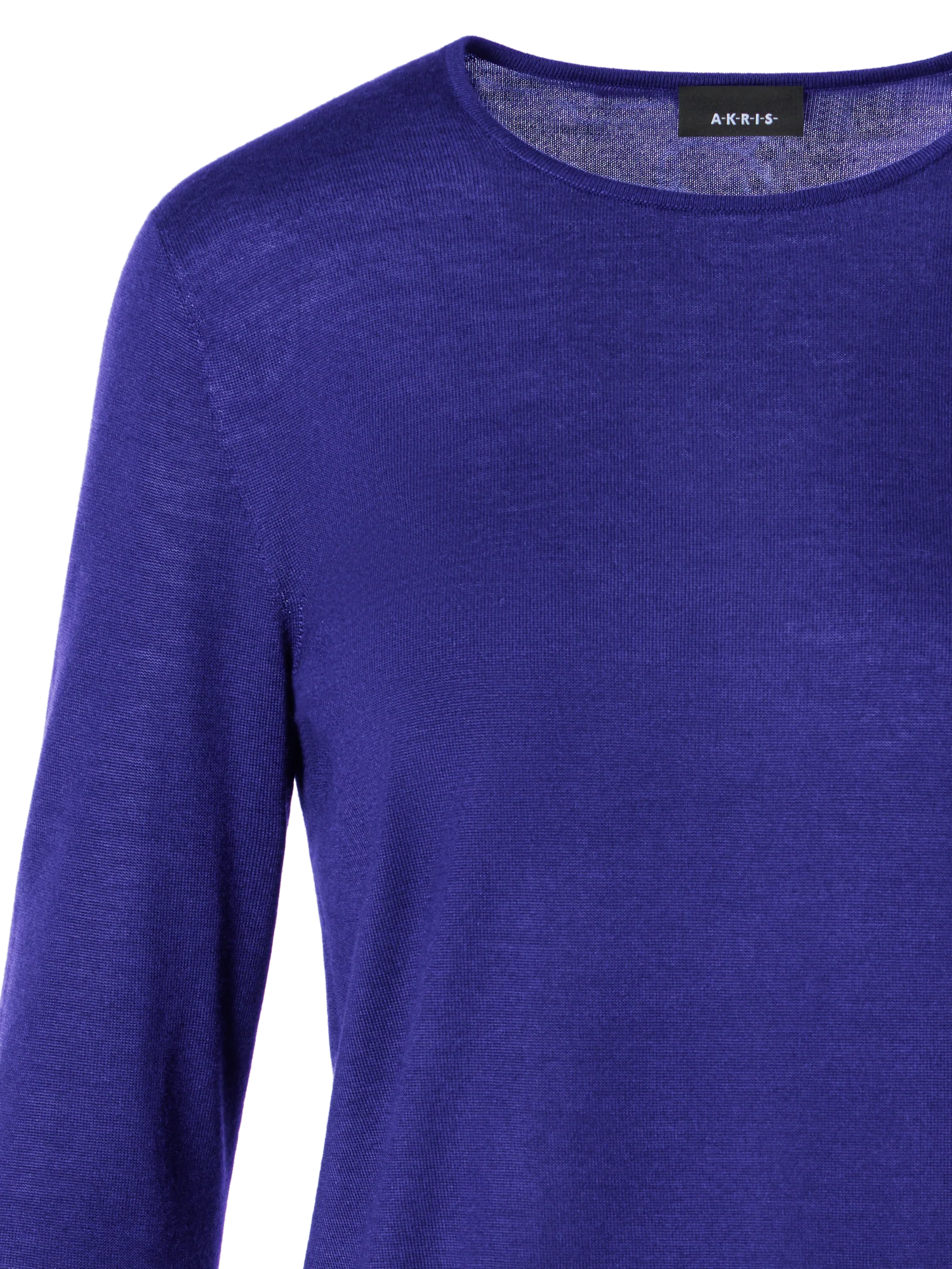 Long-Sleeve Cashmere-Silk Knit Sweater - Image 2