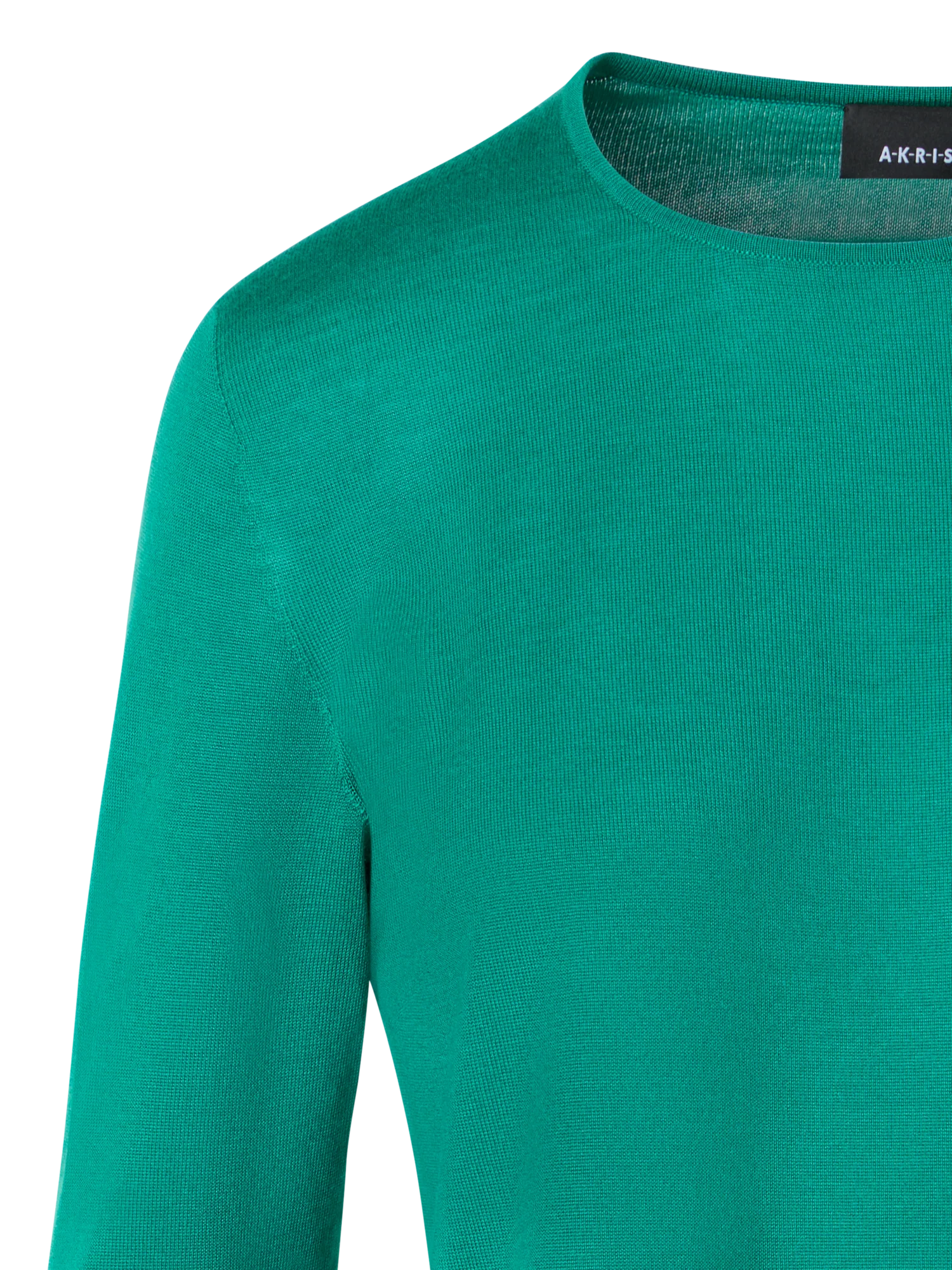 Long-Sleeve Cashmere-Silk Knit Sweater - Image 3