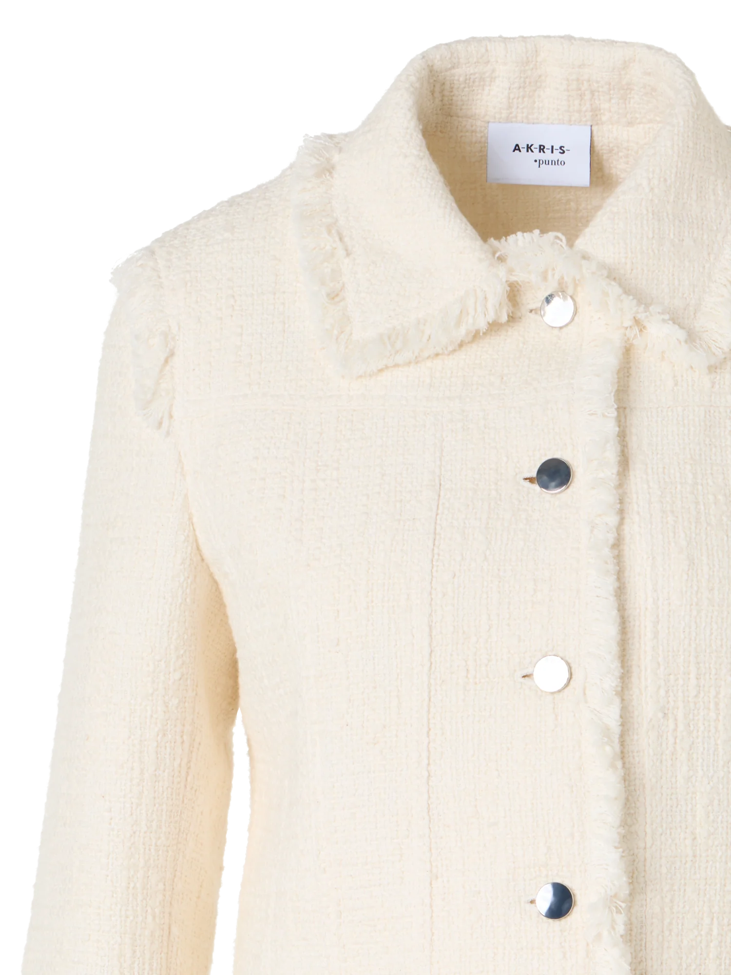 Long-Sleeve Cotton-Blend Tweed Short Jacket - Image 3