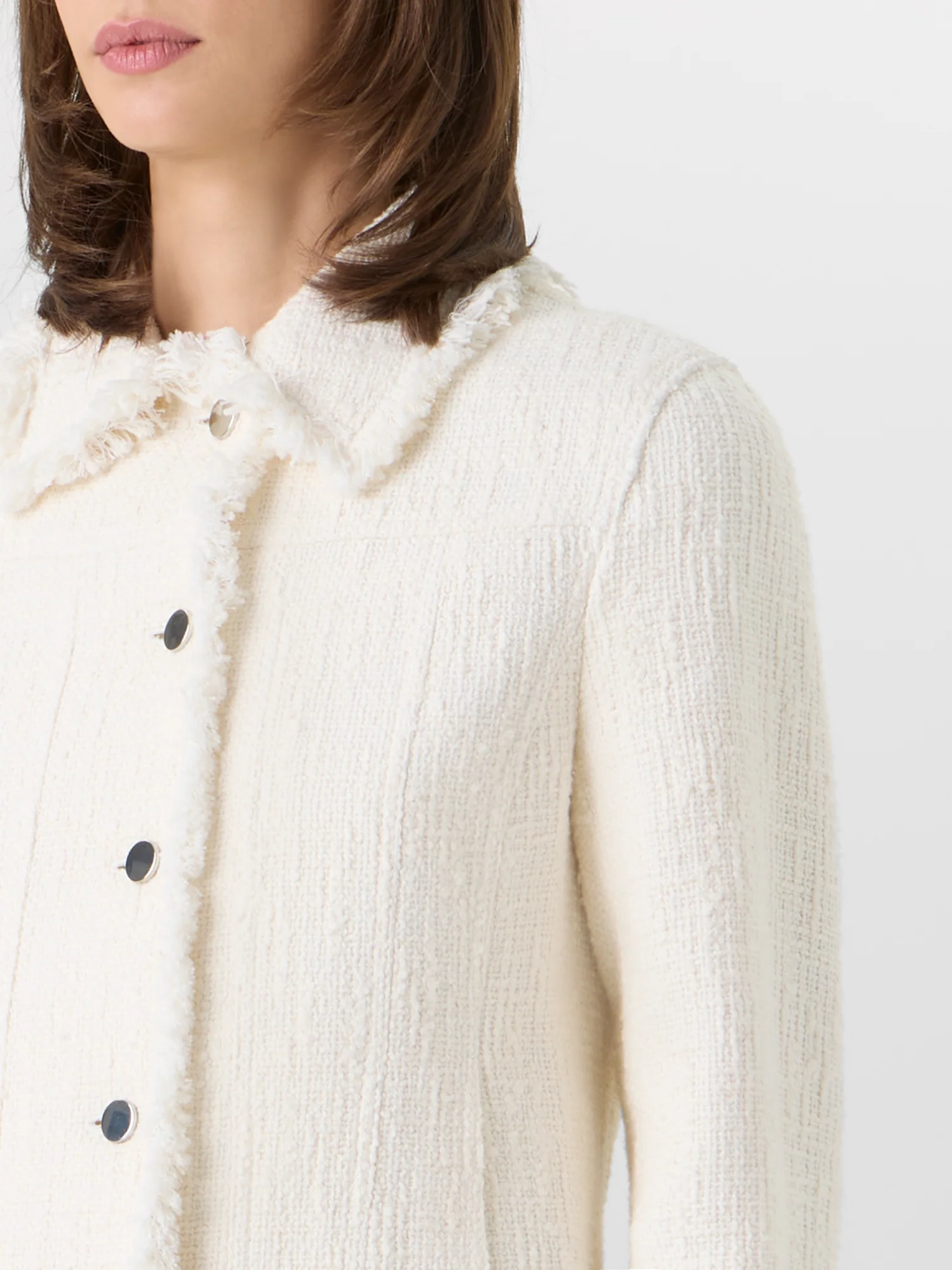 Long-Sleeve Cotton-Blend Tweed Short Jacket - Image 4