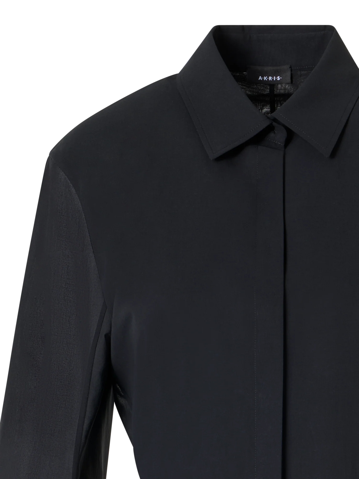 Long-Sleeve Cotton Voile Blouse - Image 3