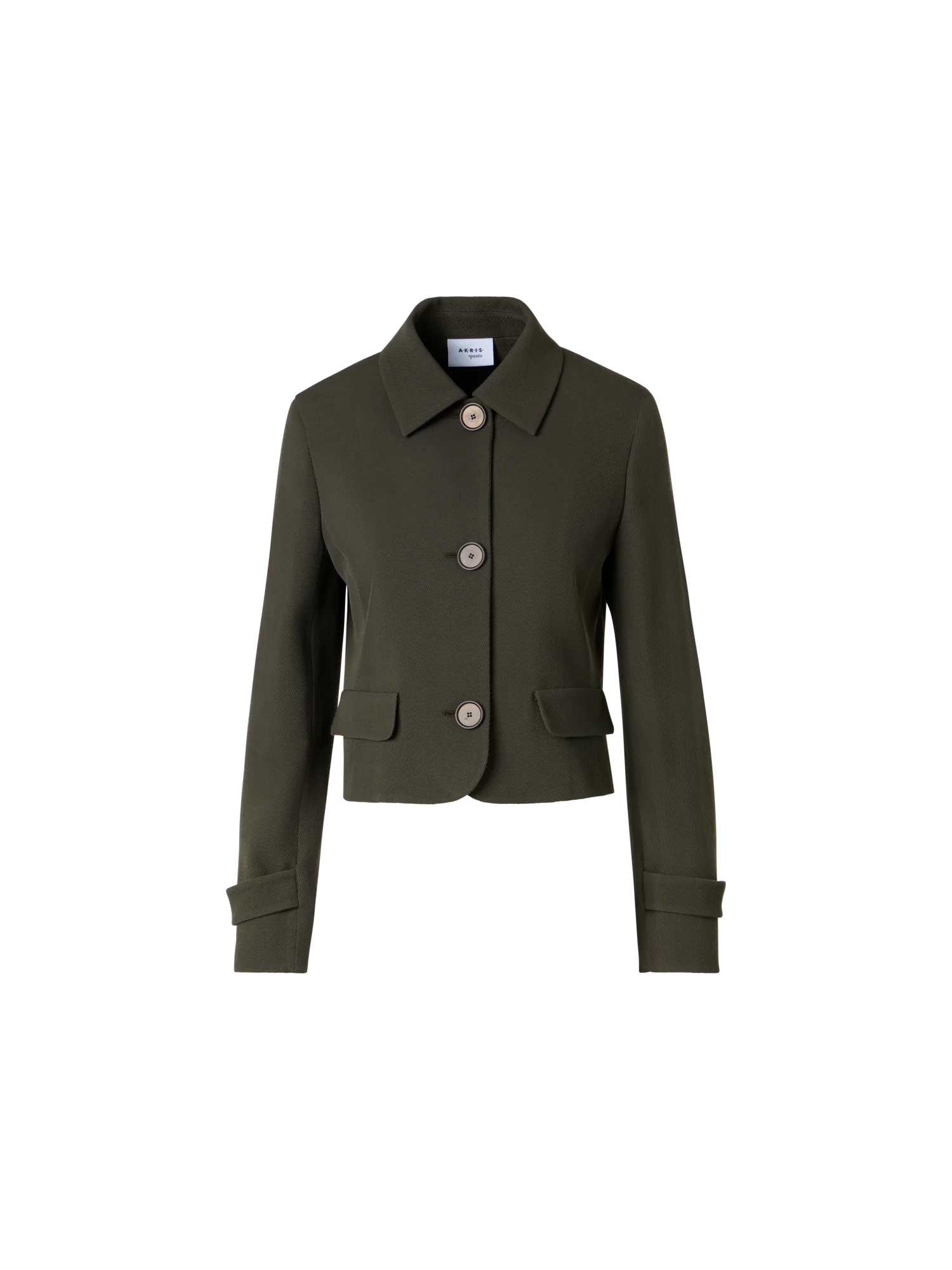 Long-Sleeve Glen-Check Heavy Wool Twill Jacket