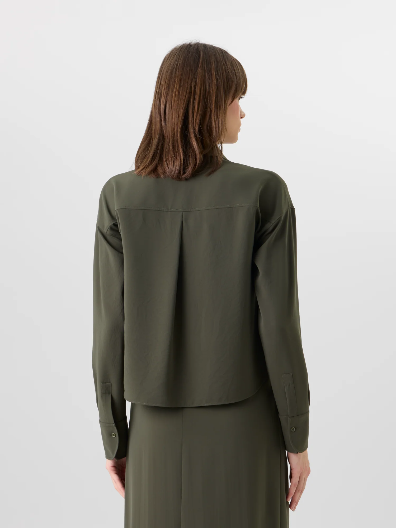 Long-Sleeve Lasercut-Crêpe Blouse - Image 6
