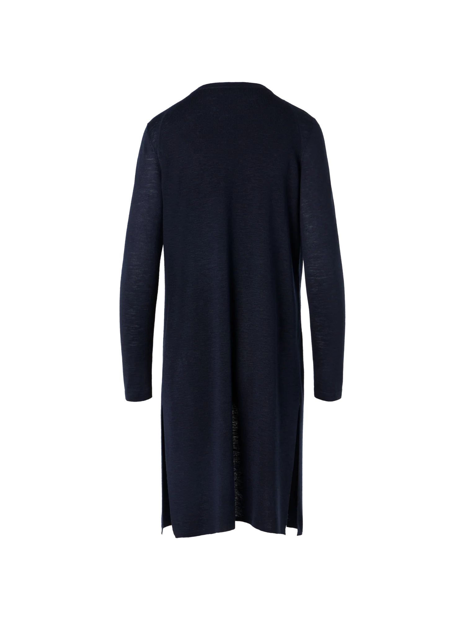 Long-Sleeve Linen-Silk Knit Coat - Image 5