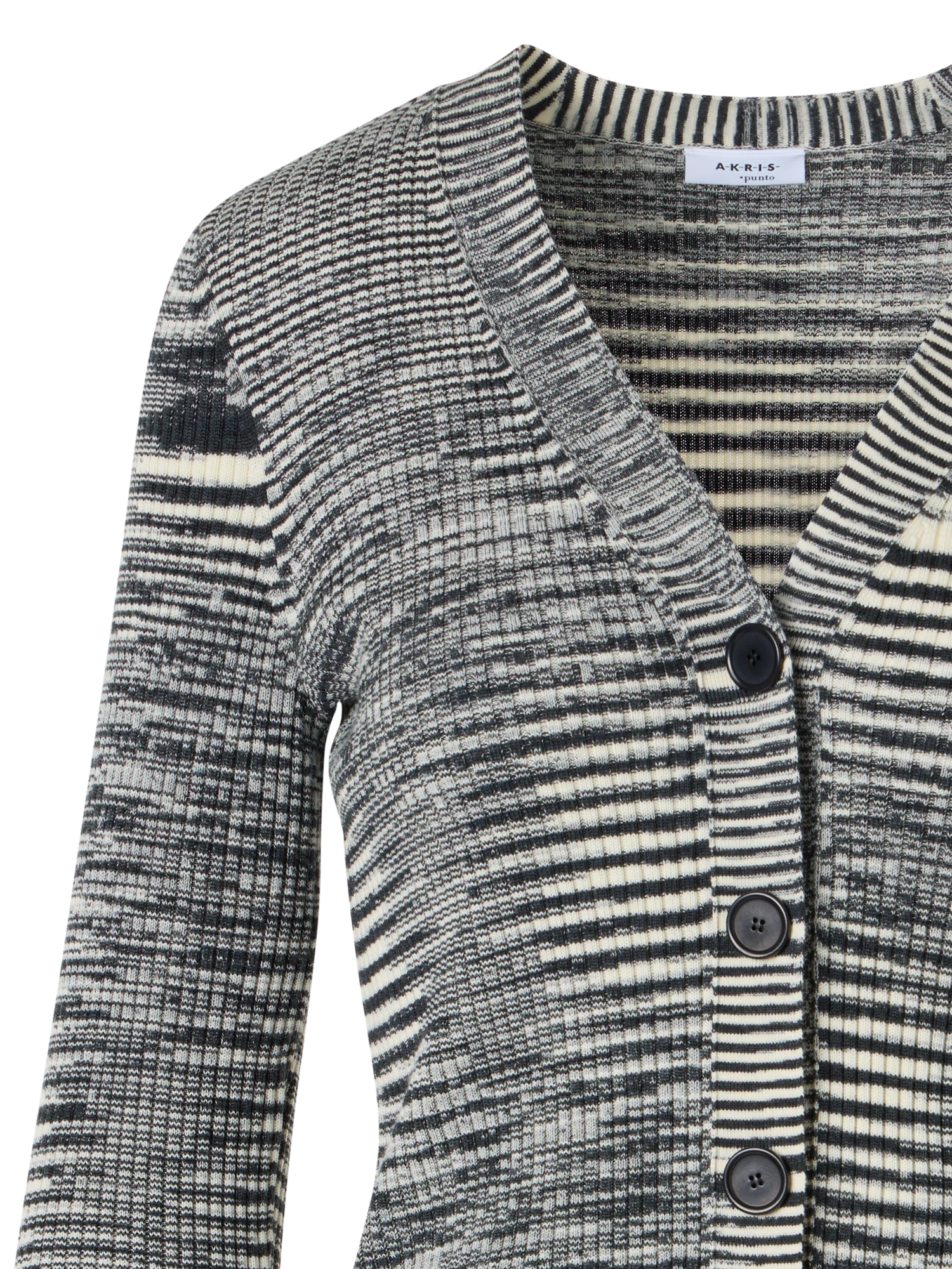 Long-Sleeve Merino Wool Knit Cardigan - Image 3