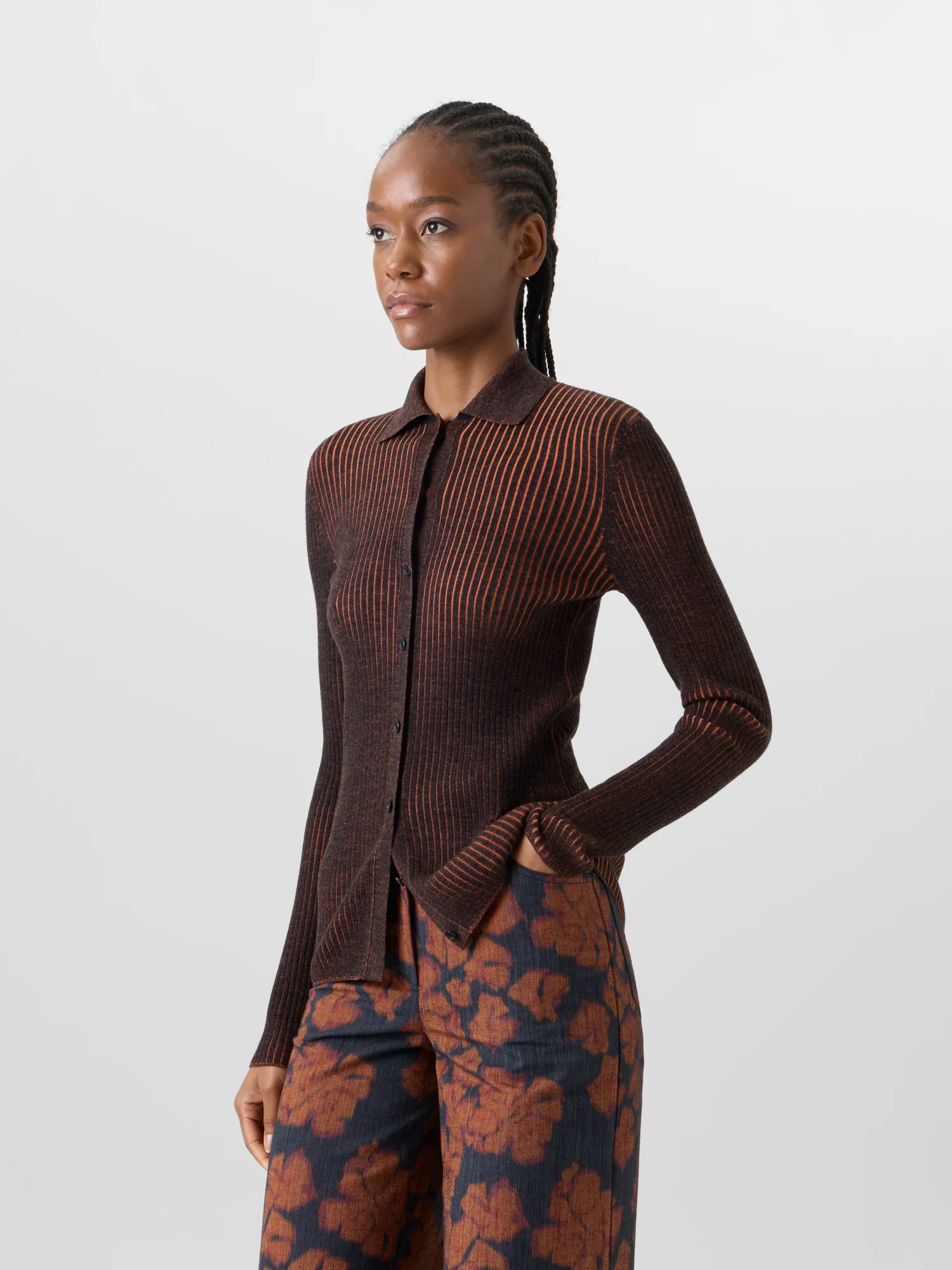 Long-Sleeve Merino Wool Knit Sweater - Image 4