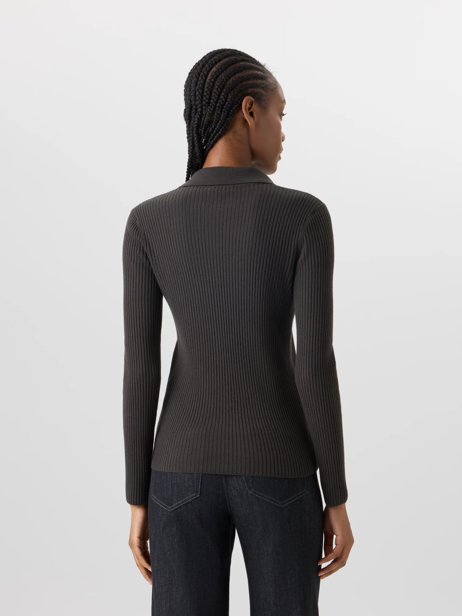 Long-Sleeve Merino Wool Knit Sweater - Image 6
