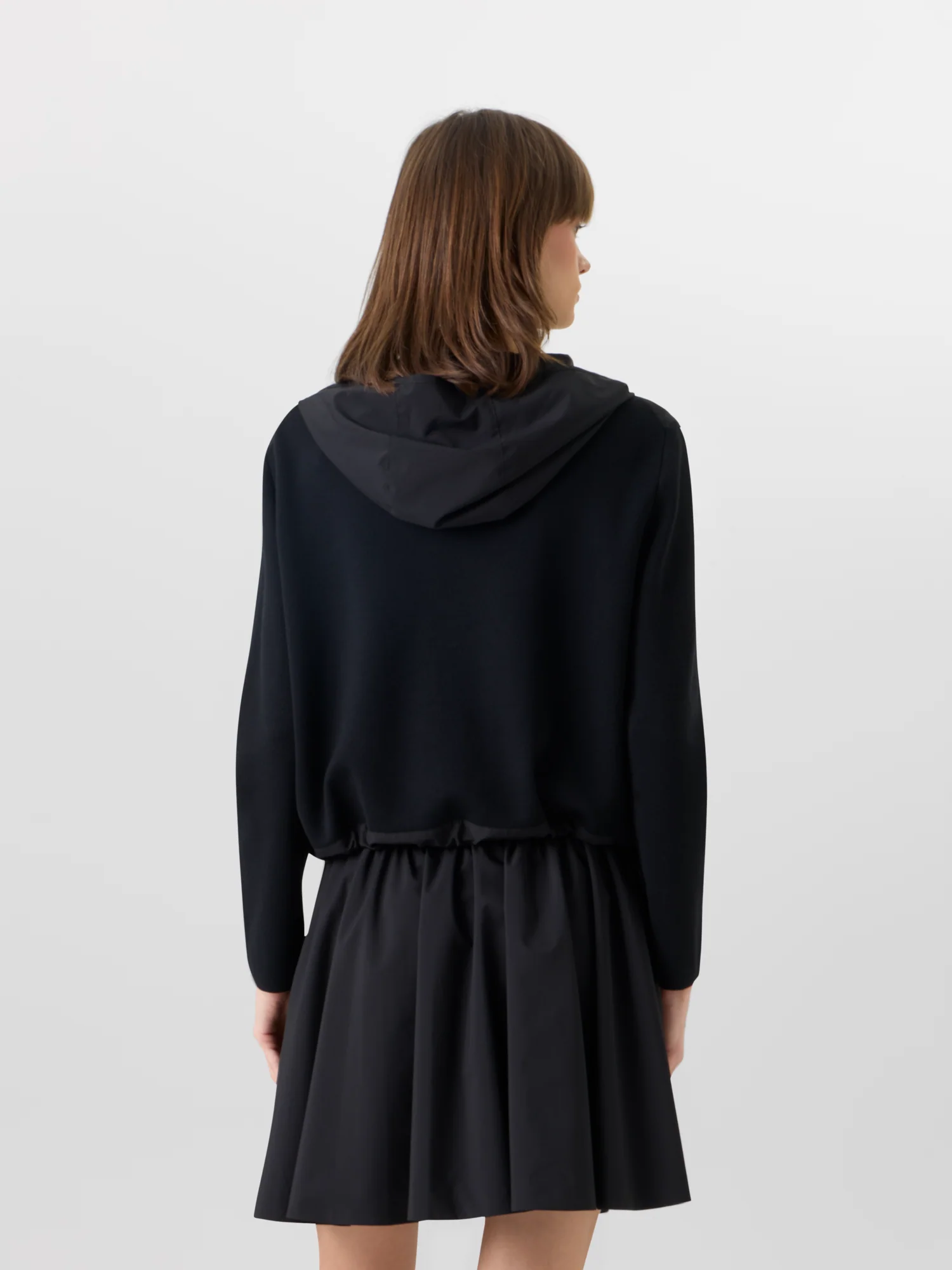 Long-Sleeve Mixed-Media Knit Cardigan - Image 6