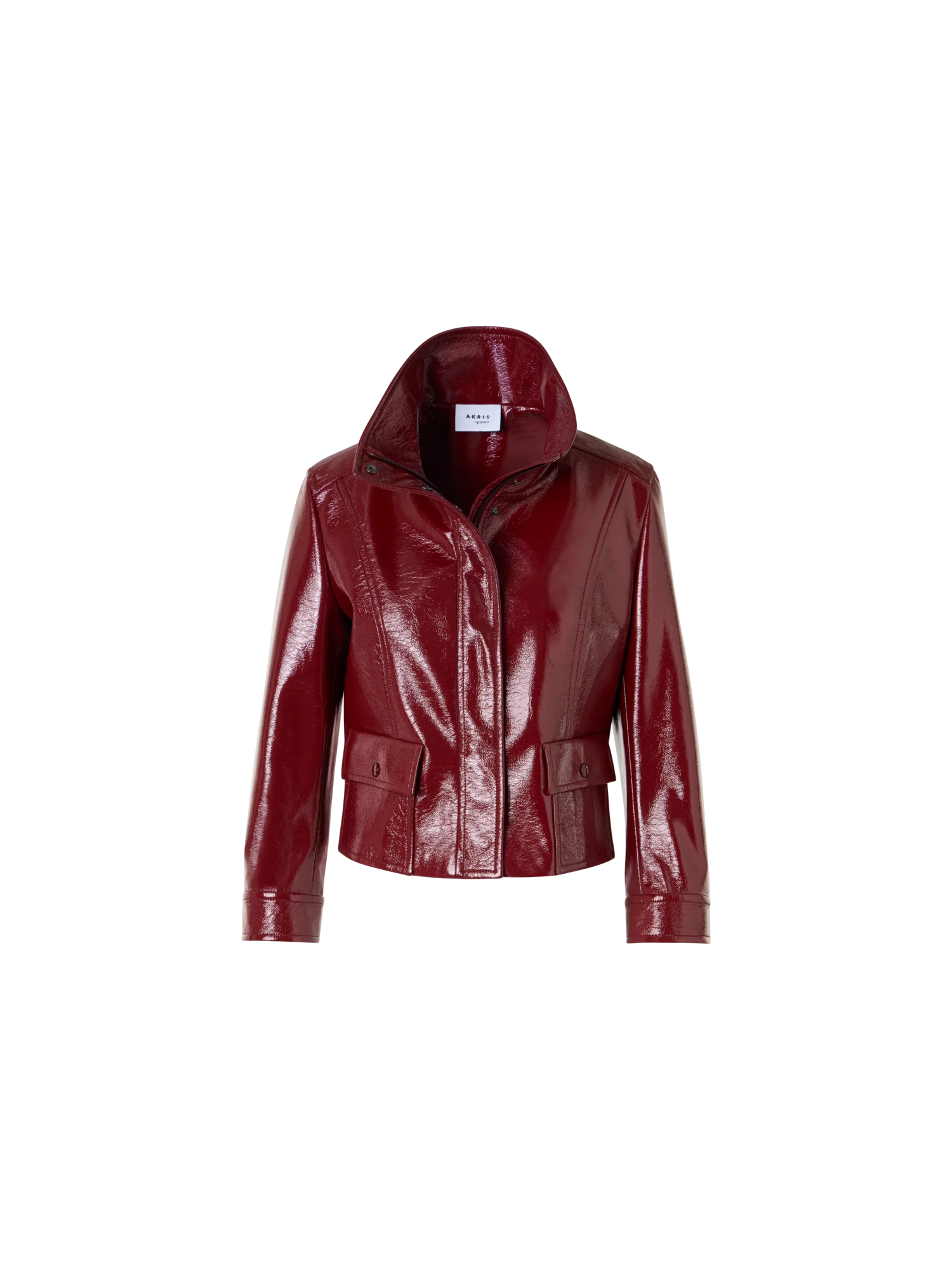 Long-Sleeve Signature Pin-Dot Lamb-Nappa Leather Motorbike Jacket