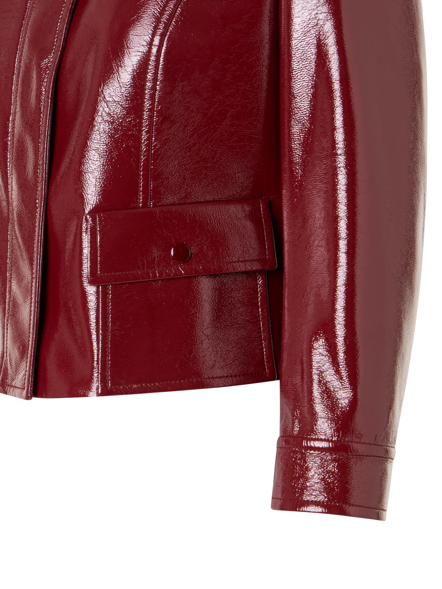 Long-Sleeve Signature Pin-Dot Lamb-Nappa Leather Motorbike Jacket - Image 5