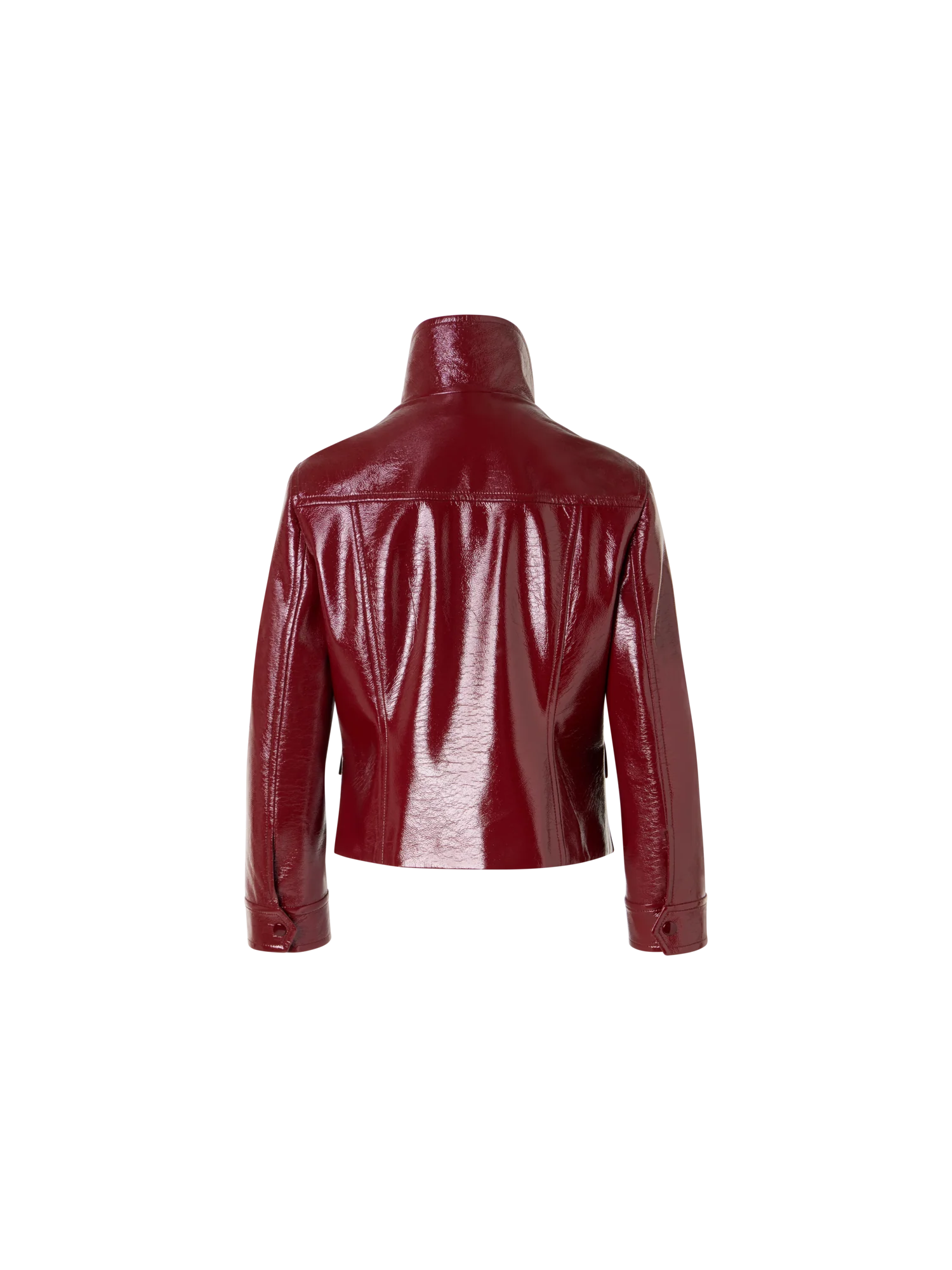 Long-Sleeve Signature Pin-Dot Lamb-Nappa Leather Motorbike Jacket - Image 6