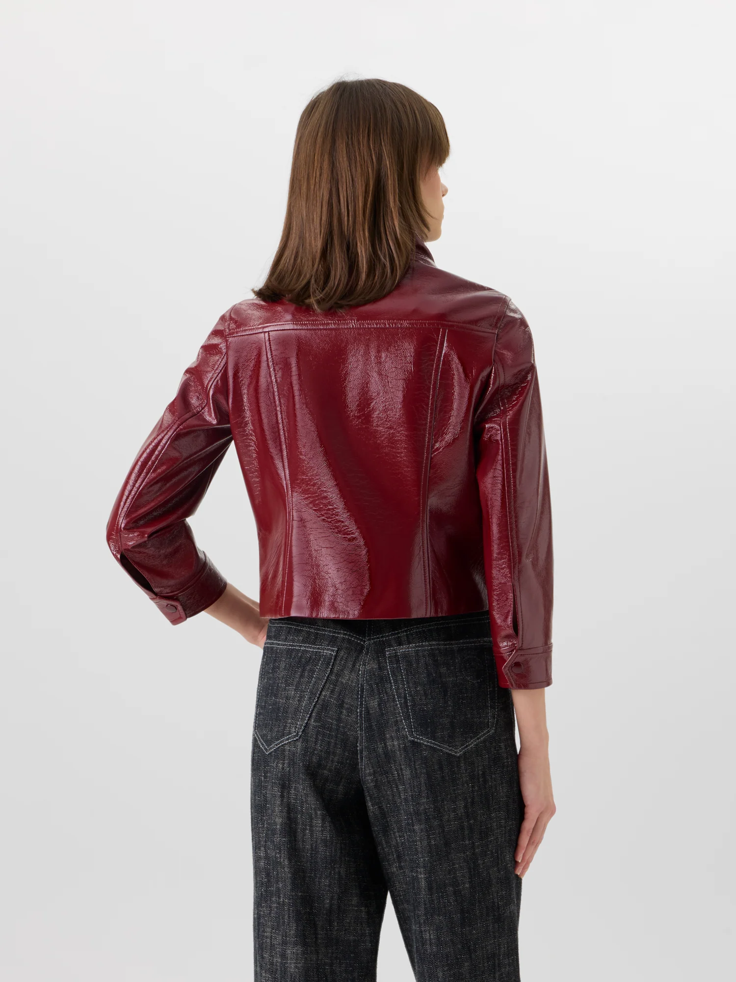 Long-Sleeve Signature Pin-Dot Lamb-Nappa Leather Motorbike Jacket - Image 7