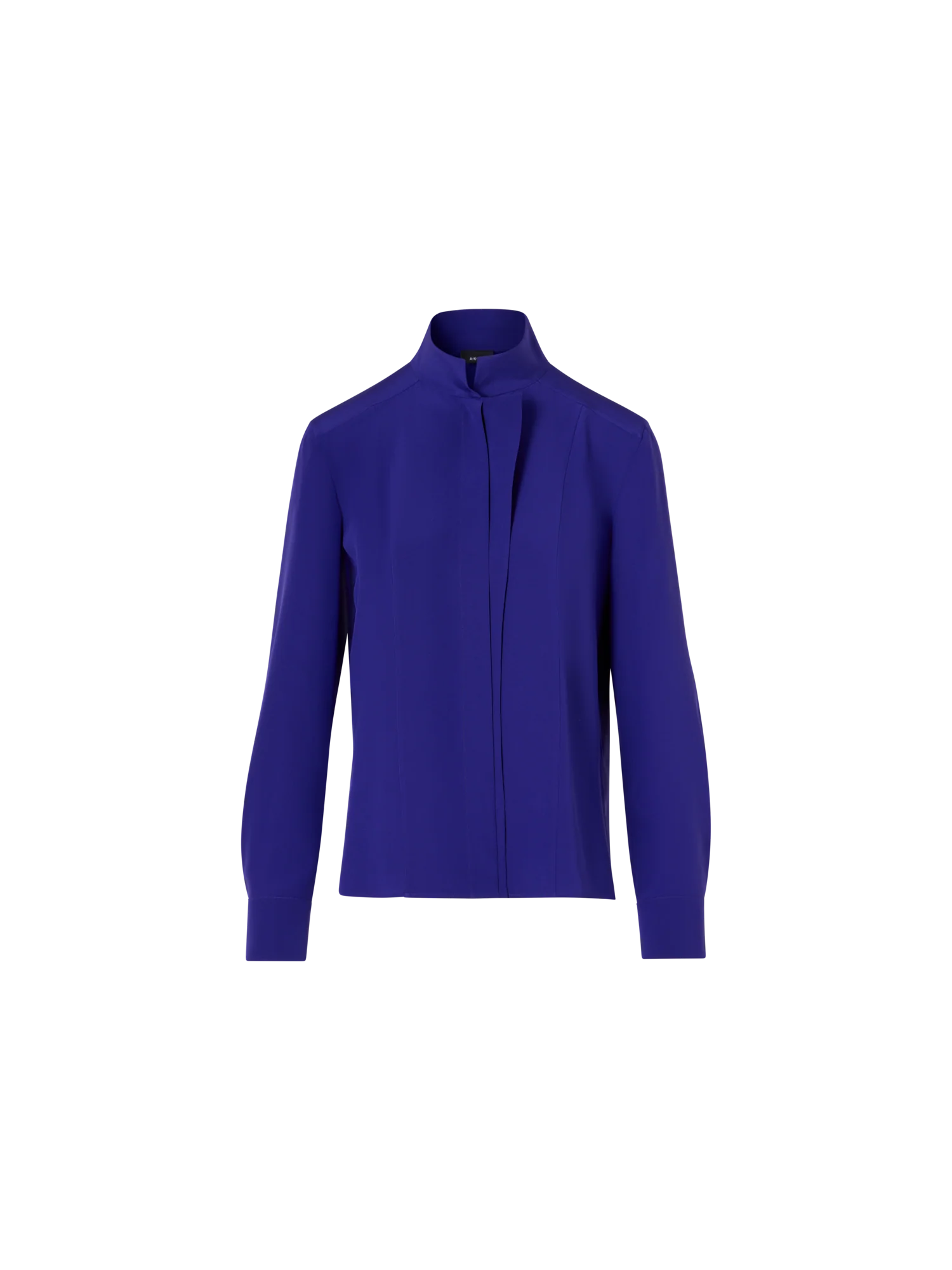Long-Sleeve Silk Crêpe Blouse