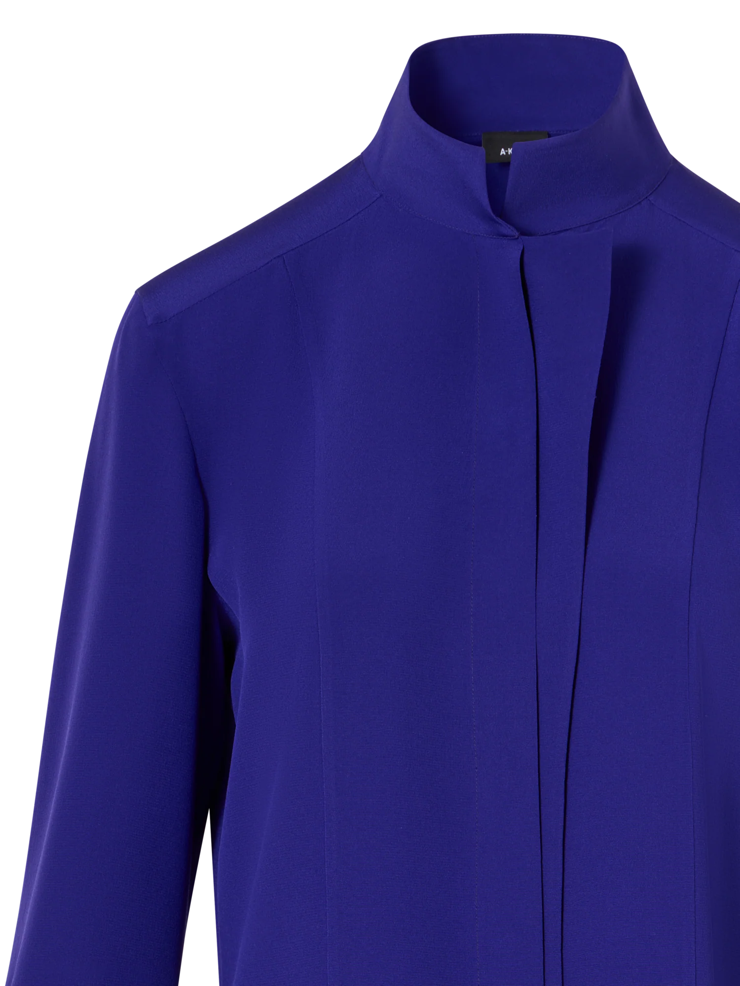 Long-Sleeve Silk Crêpe Blouse - Image 2