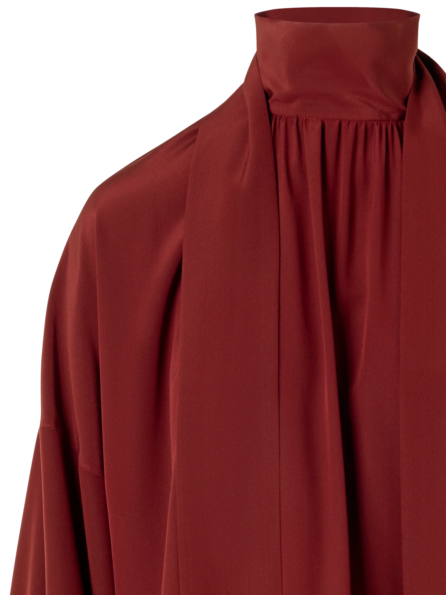 Long-Sleeve Silk Crêpe de Chine Blouse - Image 3