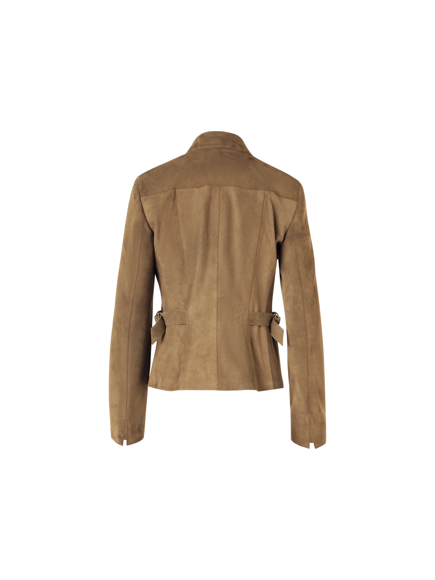 Long-Sleeve Suede Leather Jacket - Image 4