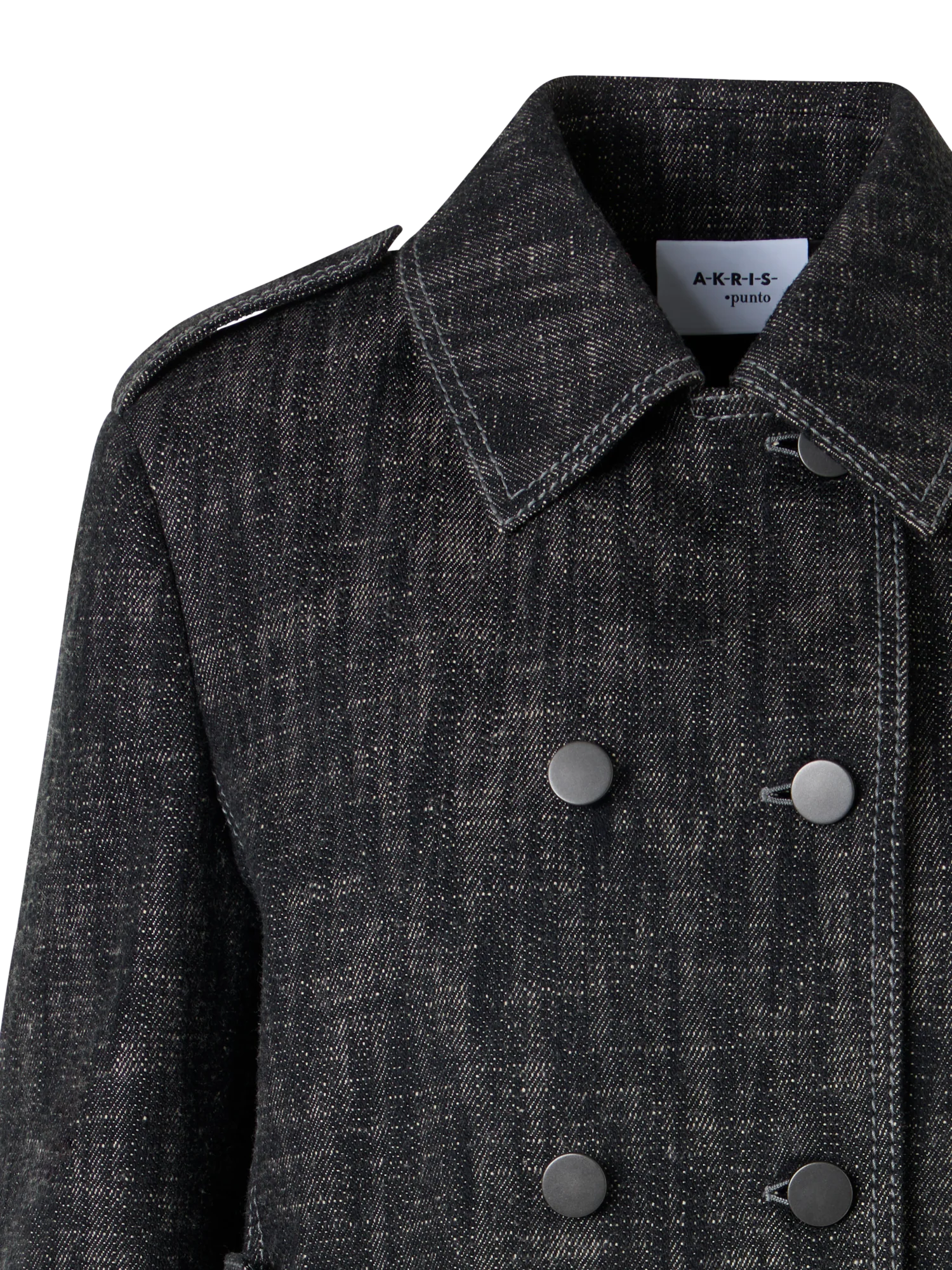 Long-Sleeve Washed Heavyweight Cotton-Denim Jacket - Image 3