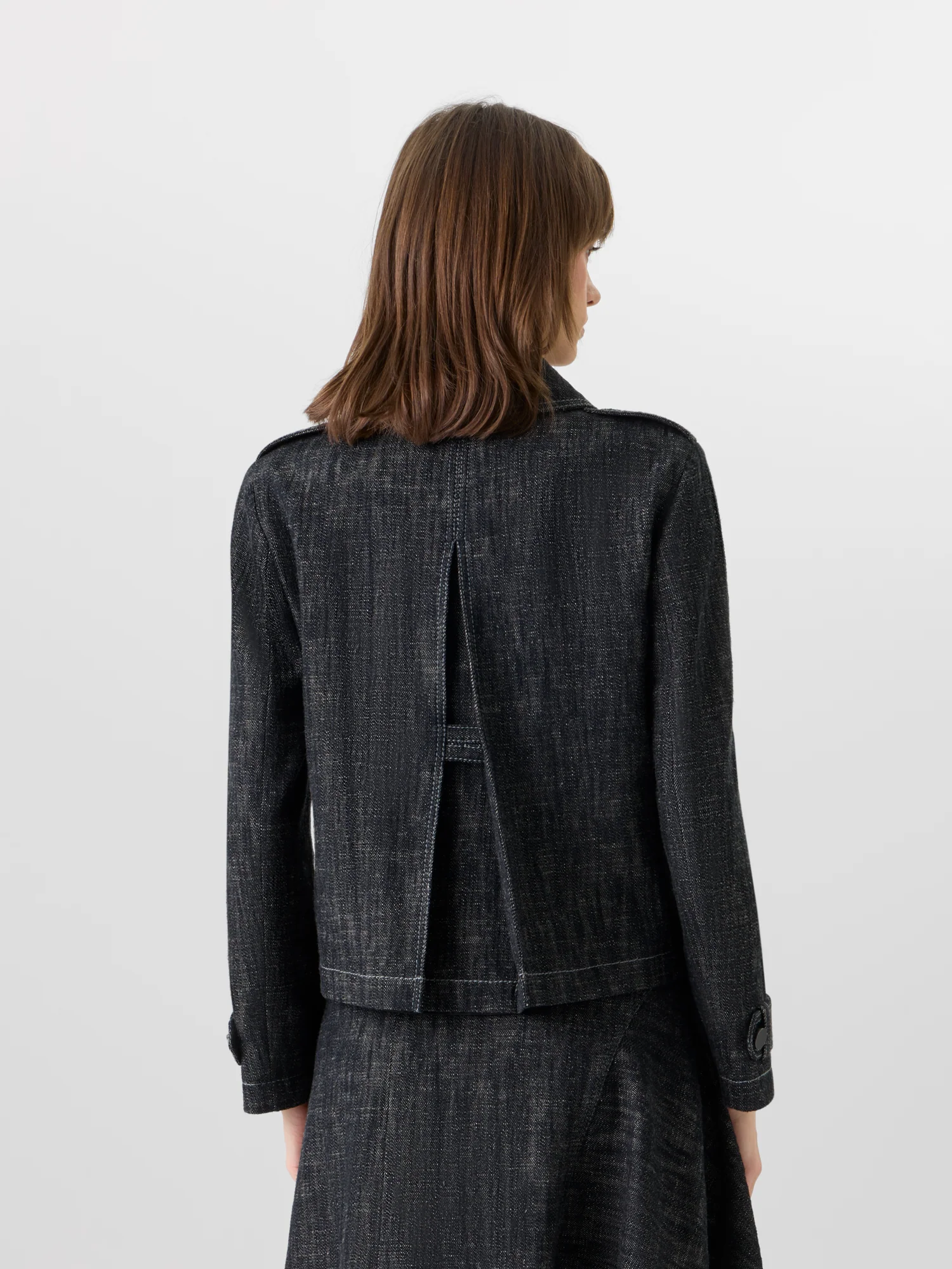 Long-Sleeve Washed Heavyweight Cotton-Denim Jacket - Image 7