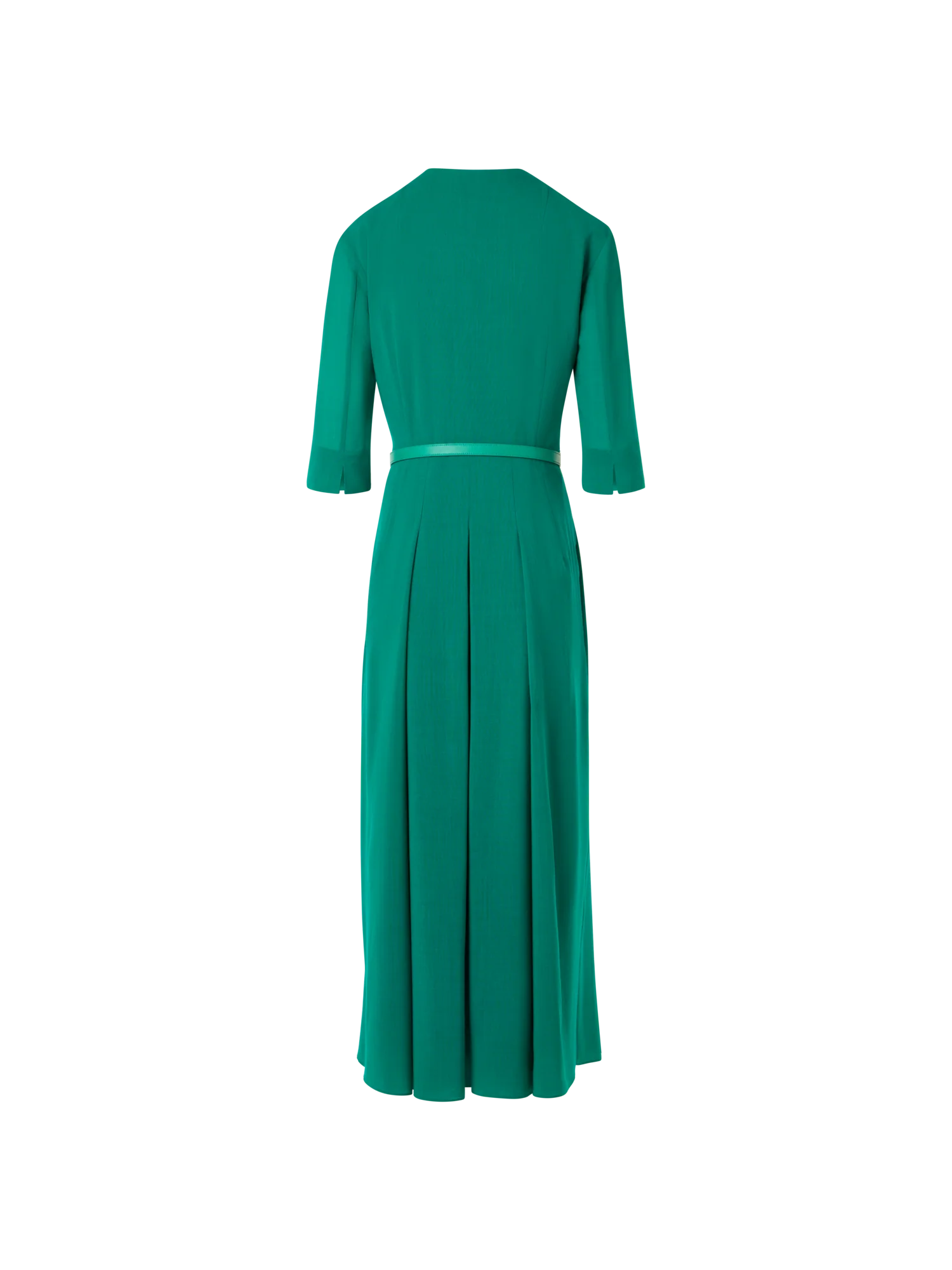 Long-Sleeve Wool Shelly Midi Dress - Image 5