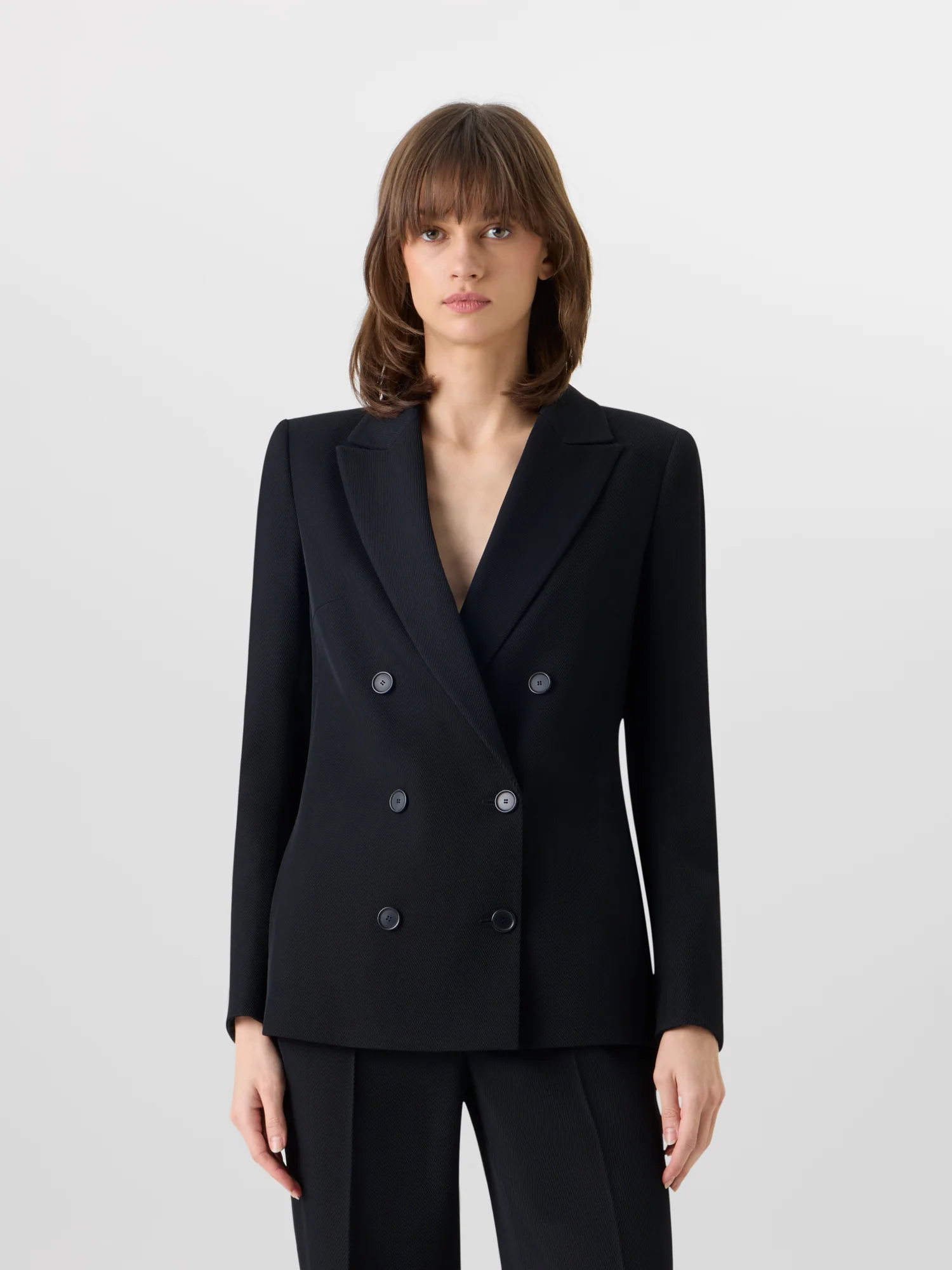 Long-Sleeve Wool Tricotine Jacket - Image 4