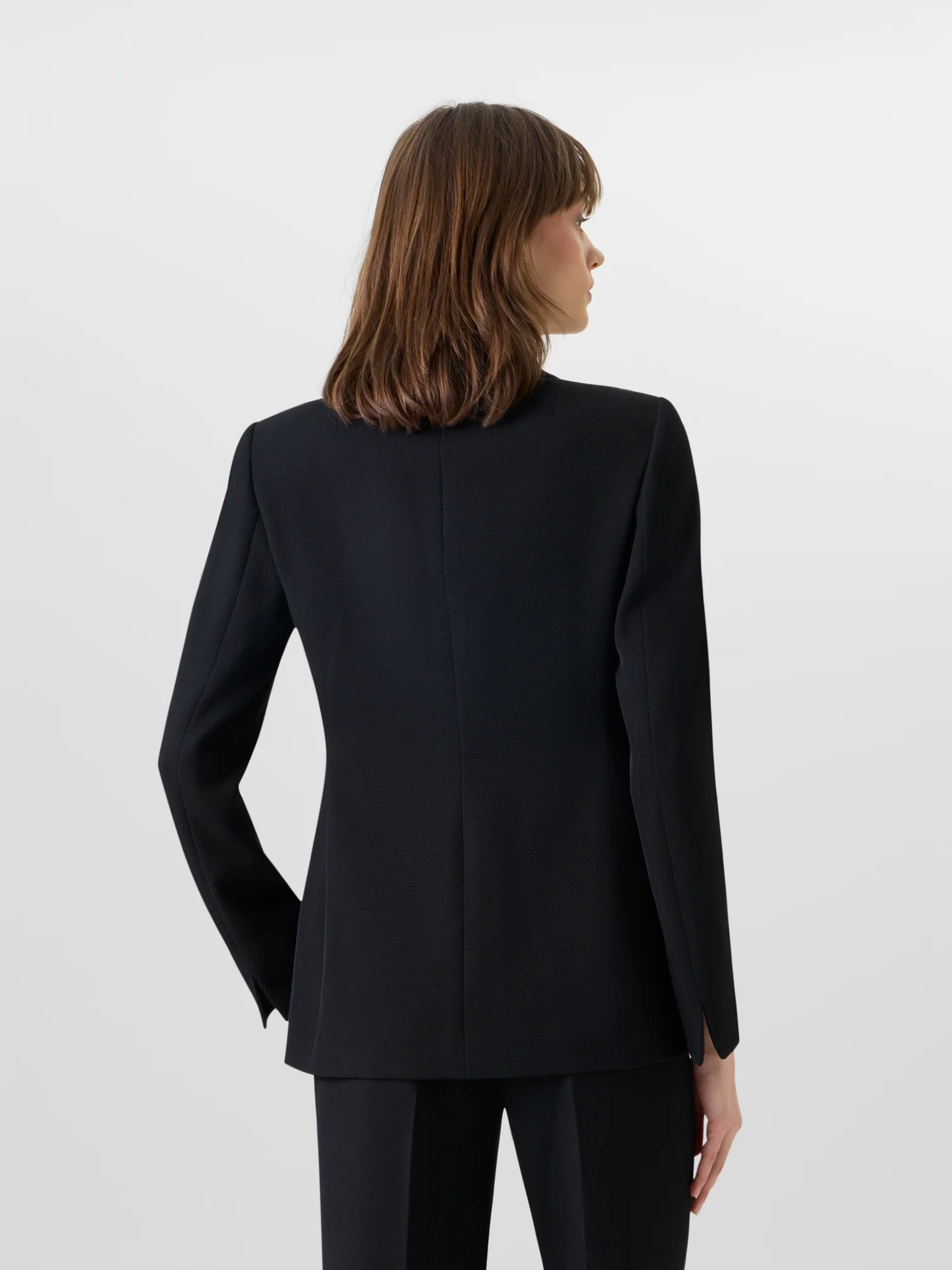Long-Sleeve Wool Tricotine Jacket - Image 7