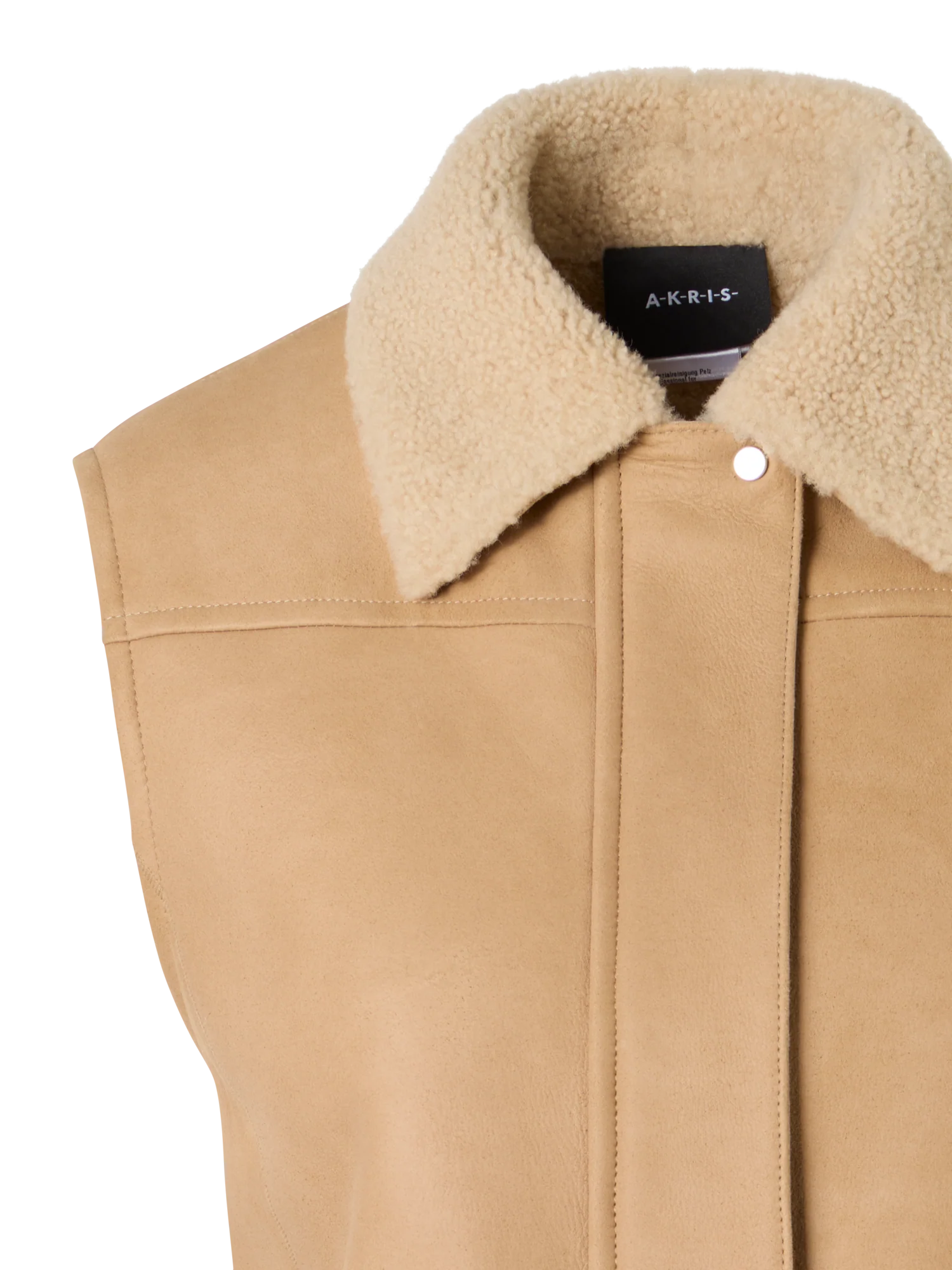 Mika Shearling Gilet with Fur Collar - Image 3