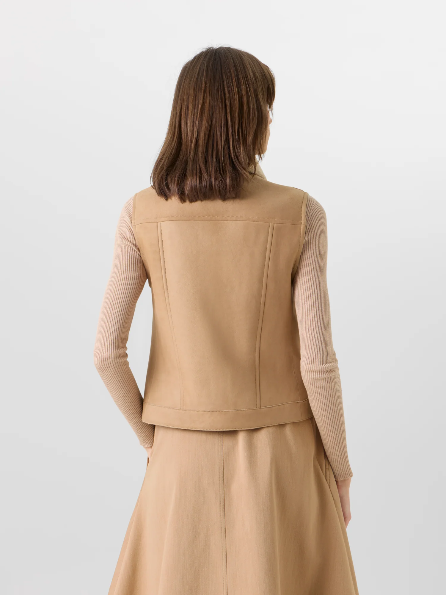 Mika Shearling Gilet with Fur Collar - Image 7