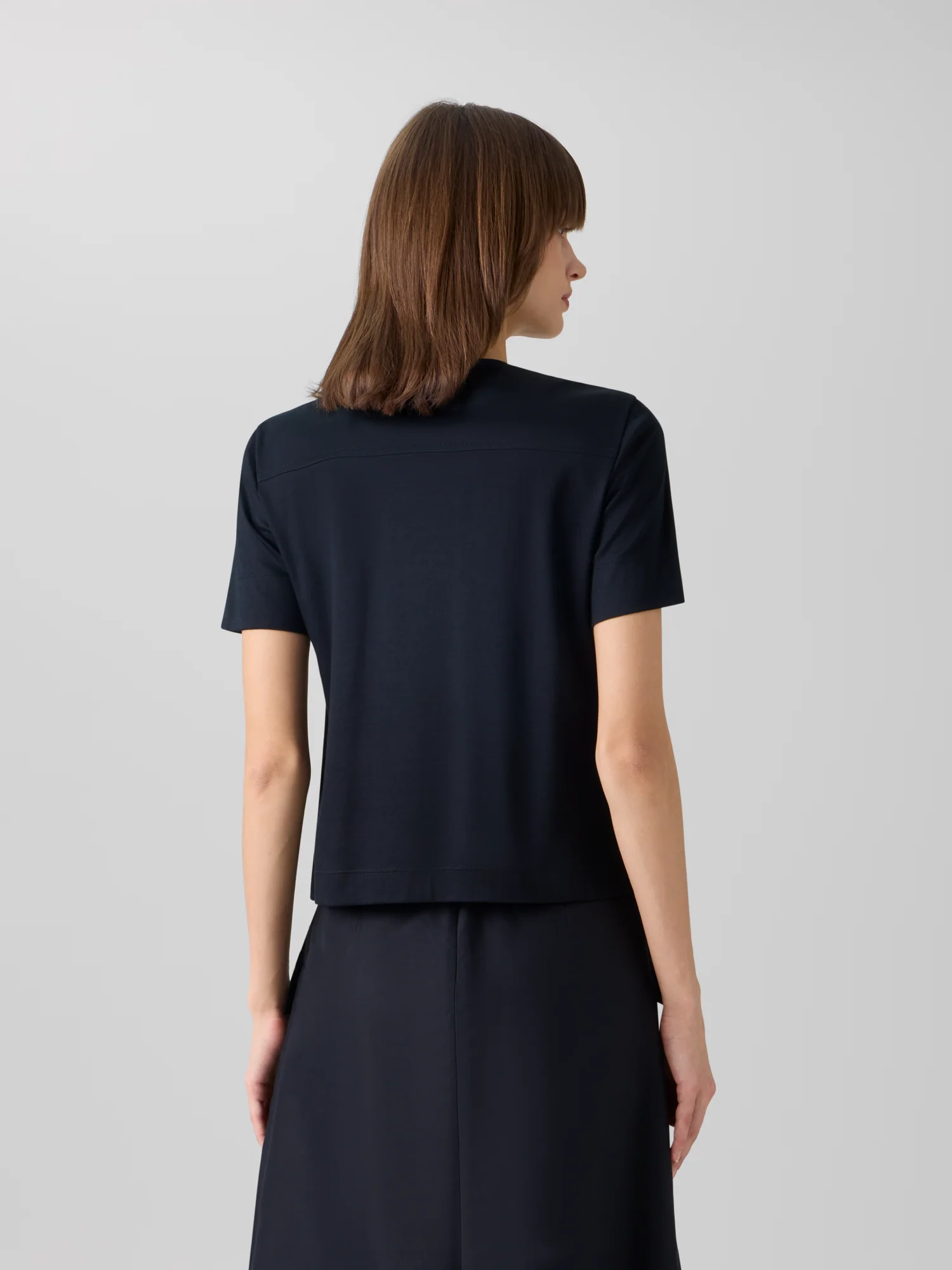 Short-Sleeve Cotton Jersey Blouse - Image 6