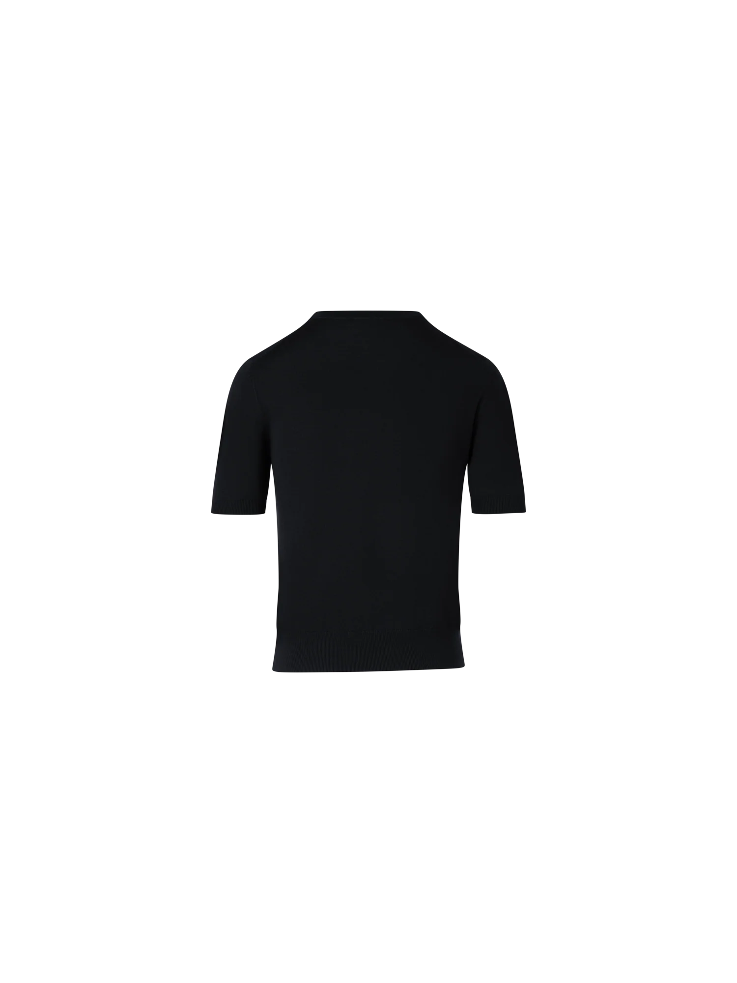 Short-Sleeve Merino Wool Knit Sweater - Image 3