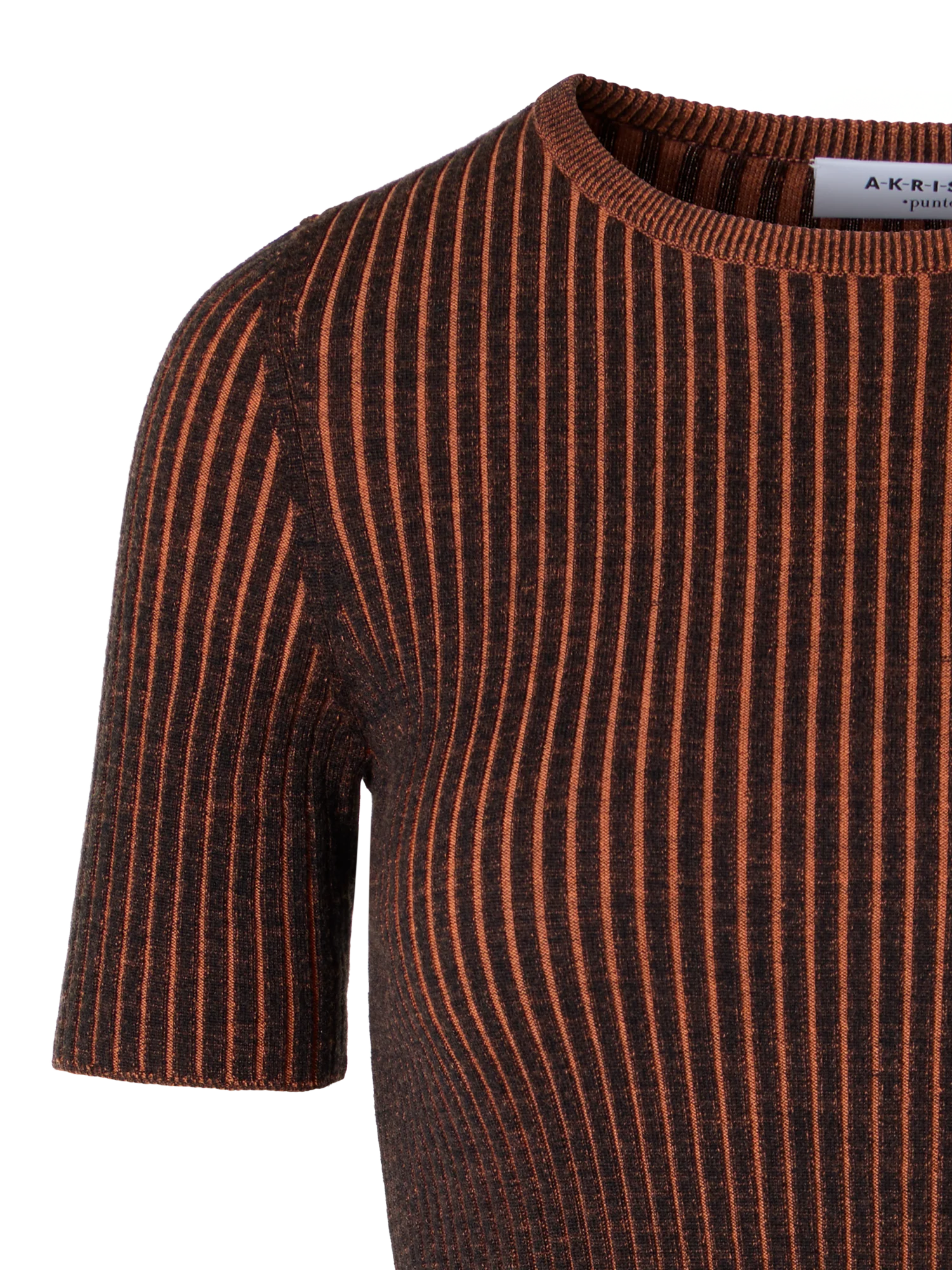 Short-Sleeve Merino Wool Knit Sweater - Image 3