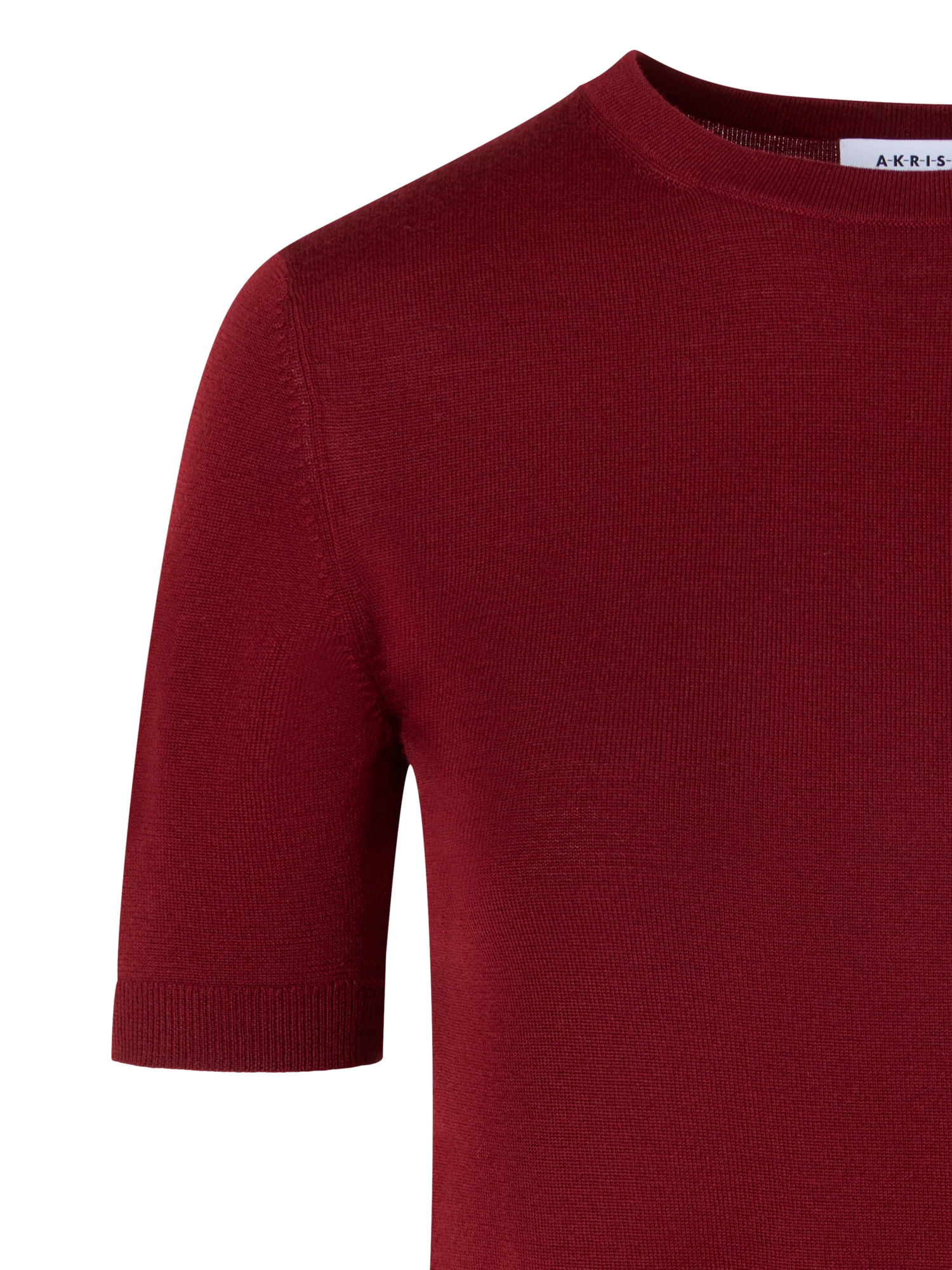 Short-Sleeve Merino Wool Knit Sweater - Image 3