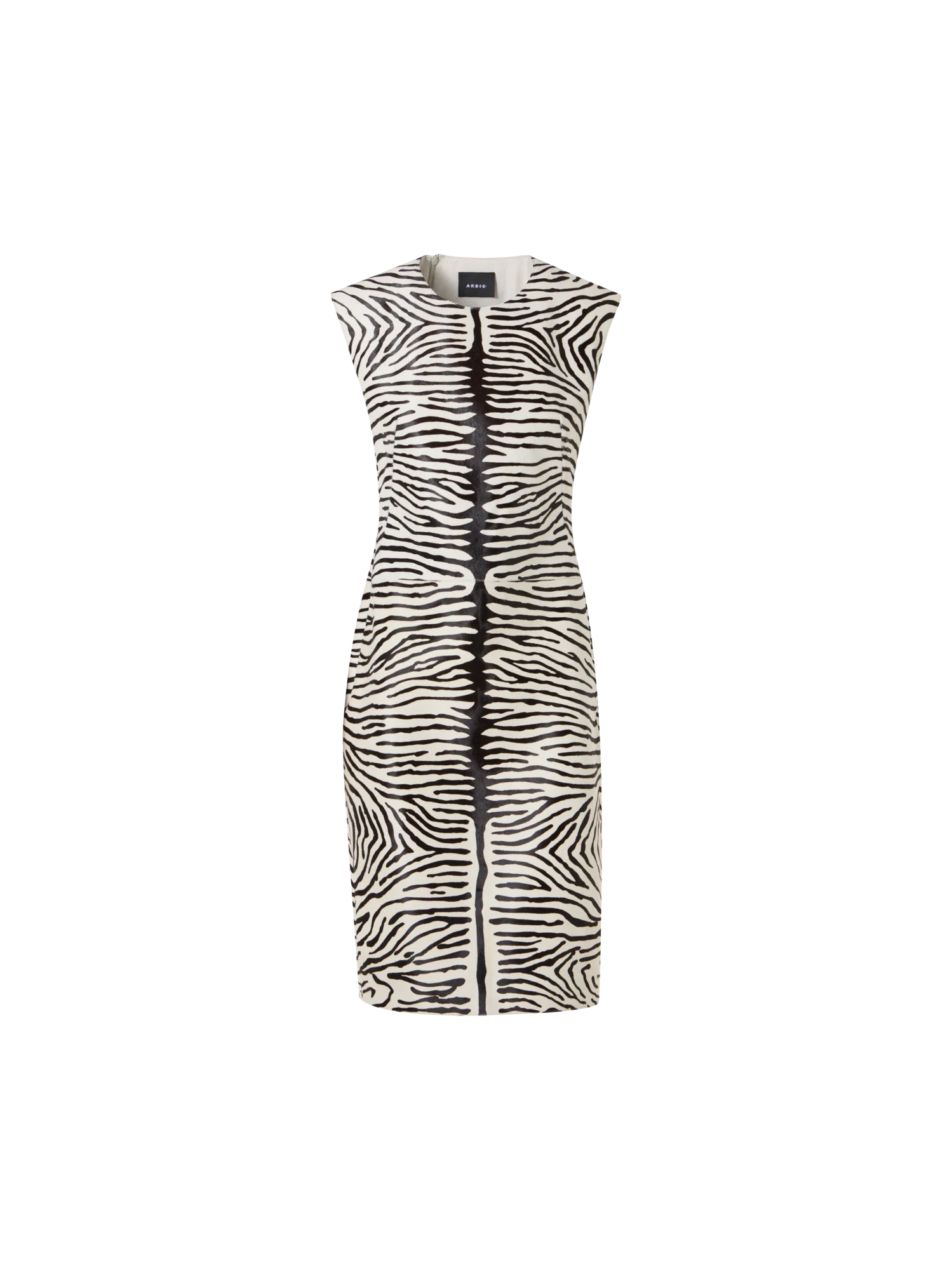 Sleeveless Calfskin Sheath Dress