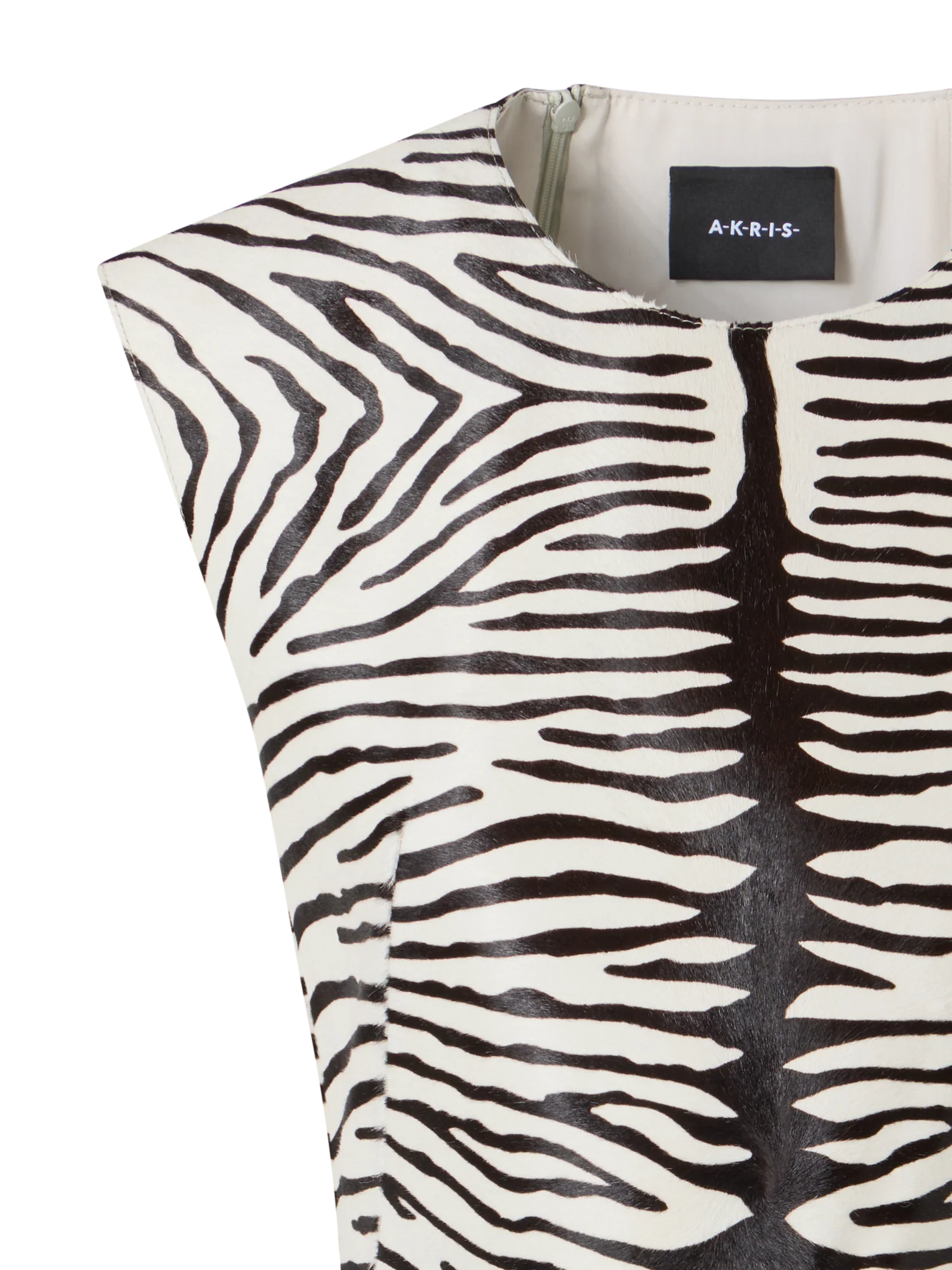 Sleeveless Calfskin Sheath Dress - Image 3
