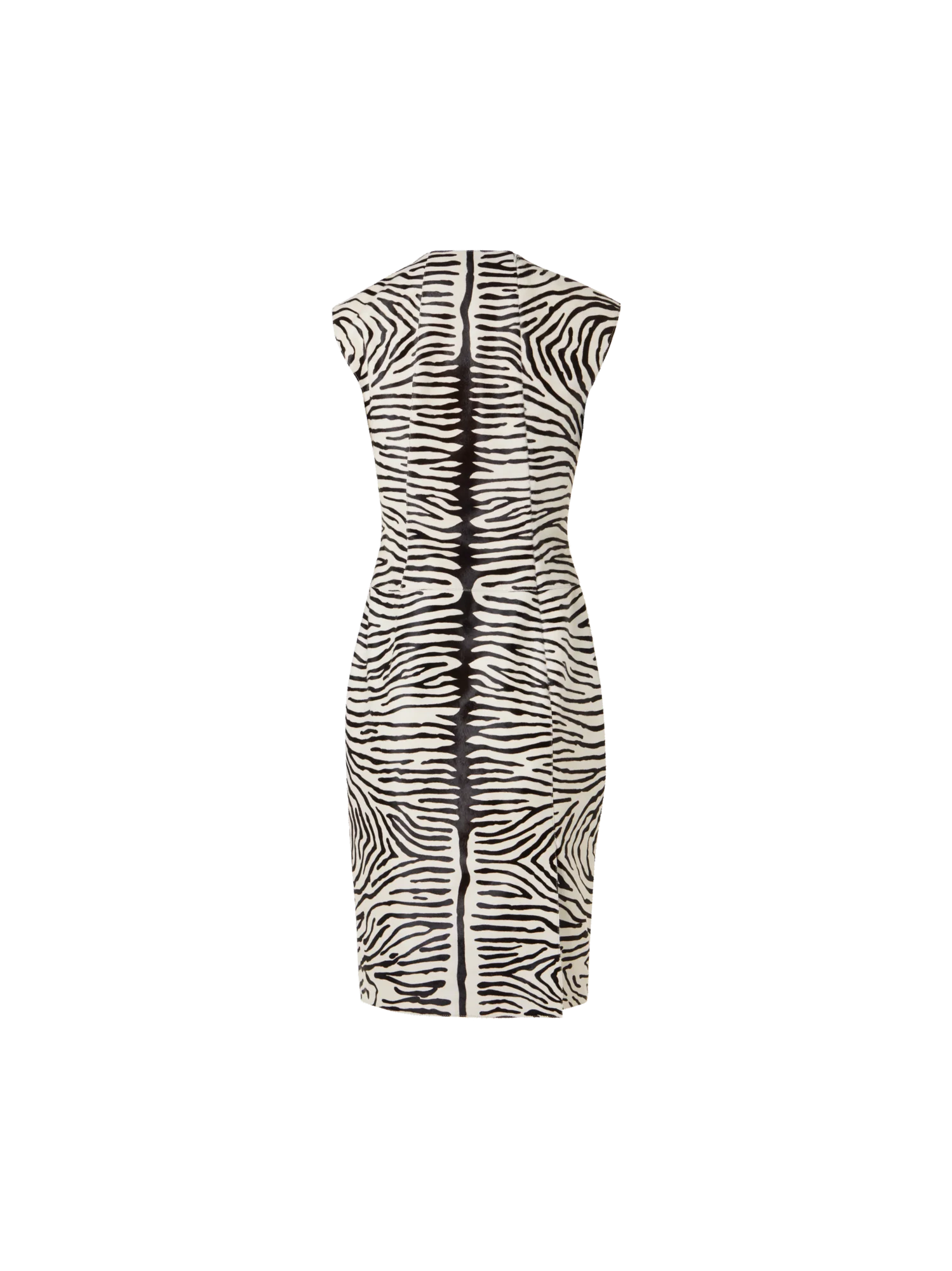 Sleeveless Calfskin Sheath Dress - Image 5