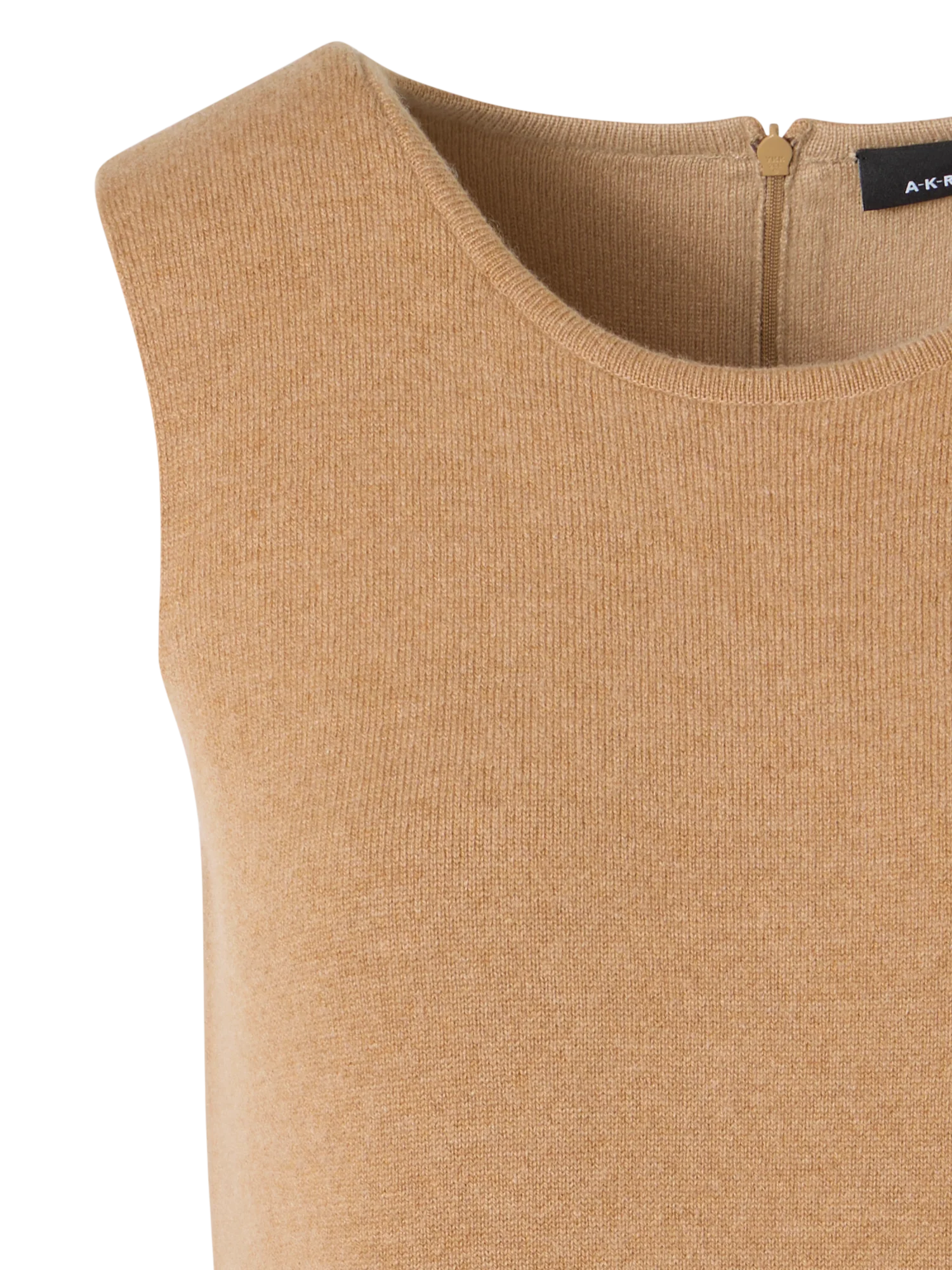 Sleeveless Cashmere Double-Face Knit Dress - Image 3
