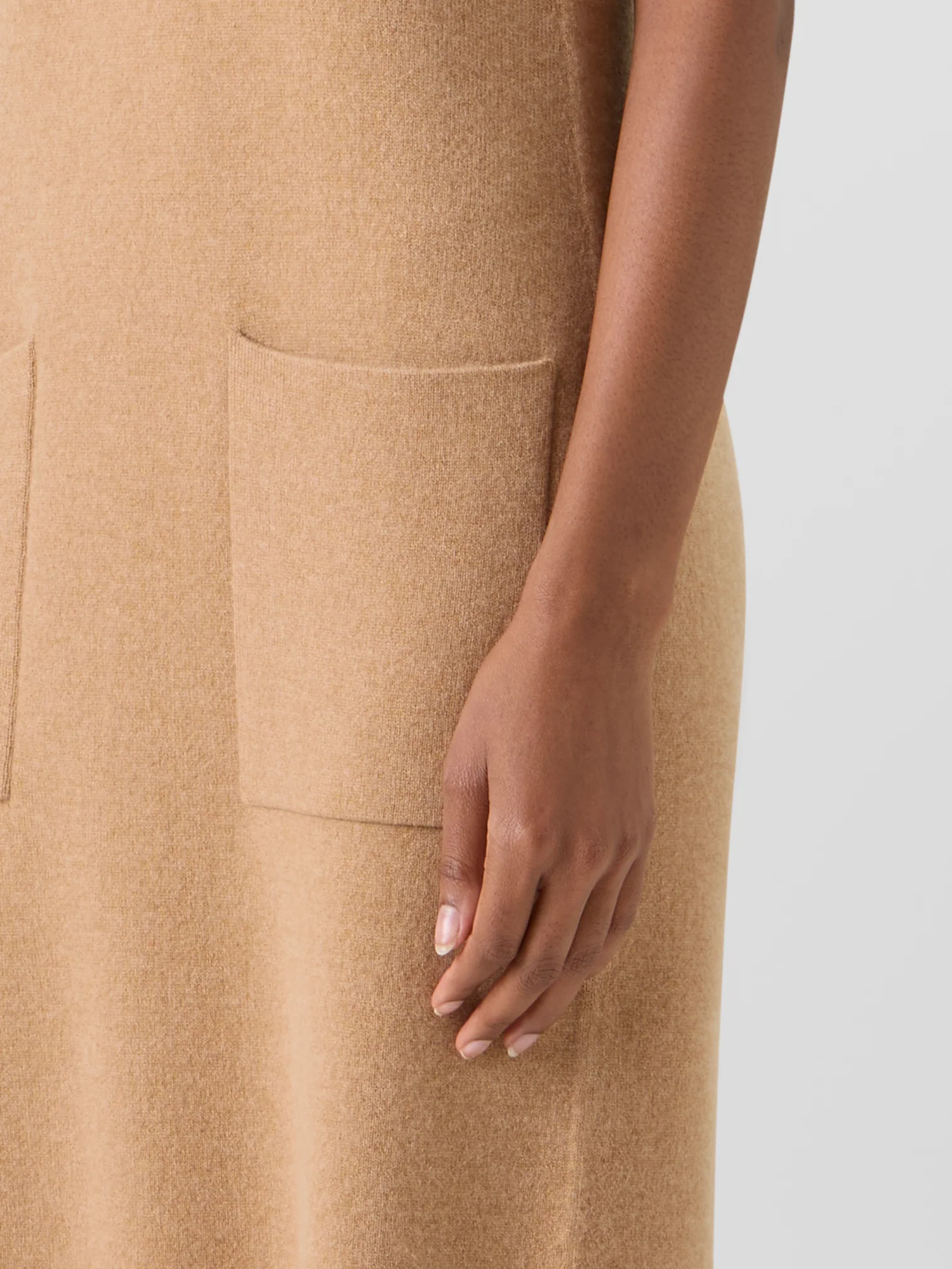 Sleeveless Cashmere Double-Face Knit Dress - Image 4